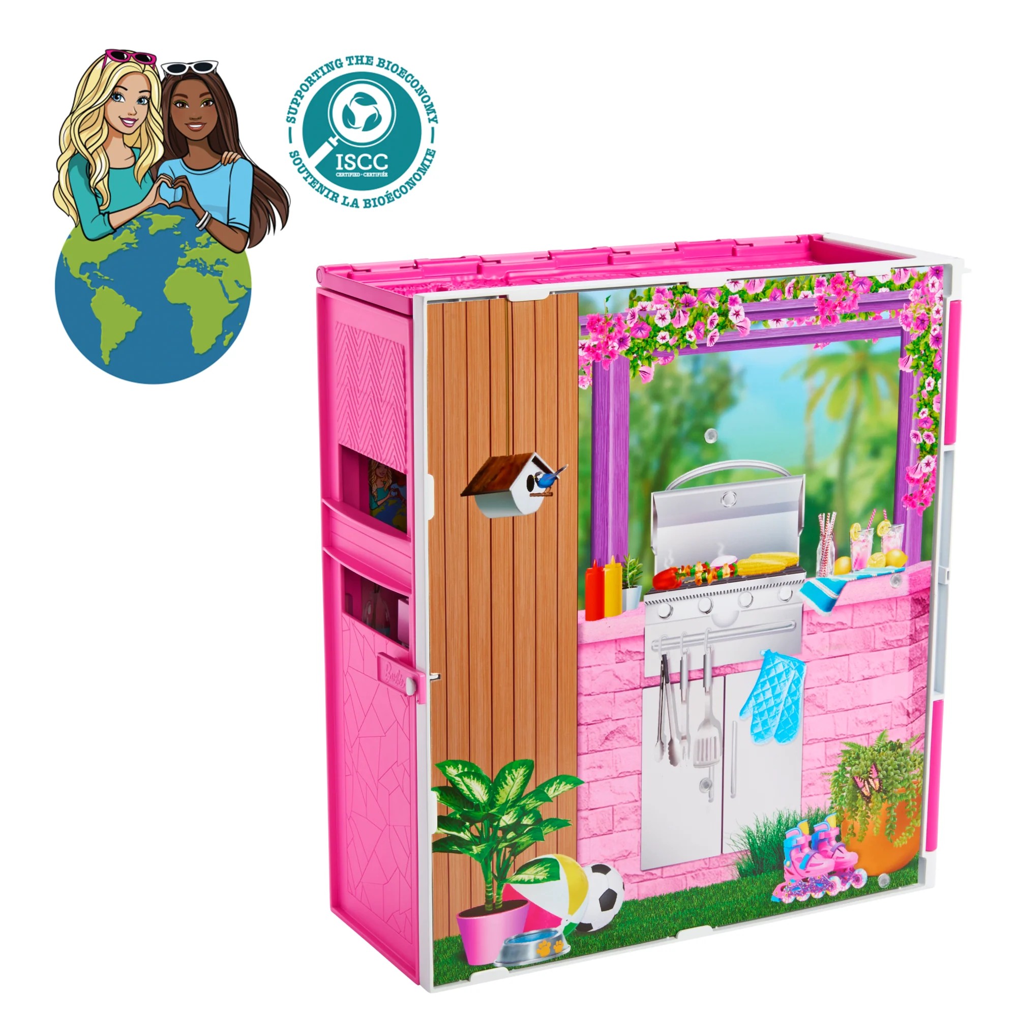Barbie Νέο Σπιτάκι - Βαλιτσάκι, Σετ Με 4 Χώρους Παιχνιδιού Και 11 Αξεσουάρ Διακόσμησης - Image 3
