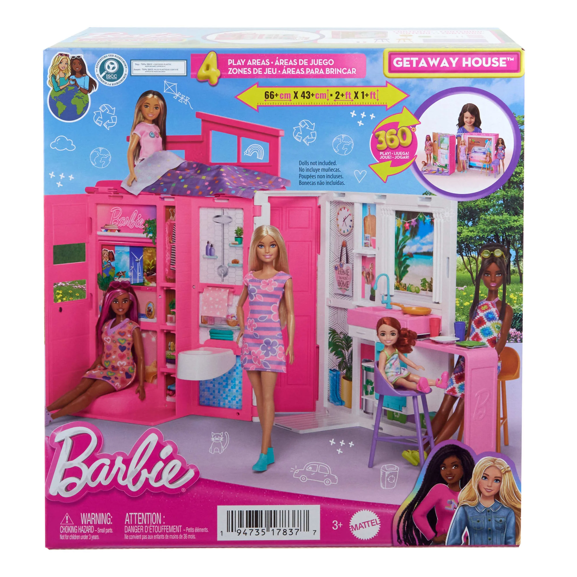 Barbie Νέο Σπιτάκι - Βαλιτσάκι, Σετ Με 4 Χώρους Παιχνιδιού Και 11 Αξεσουάρ Διακόσμησης - Image 6