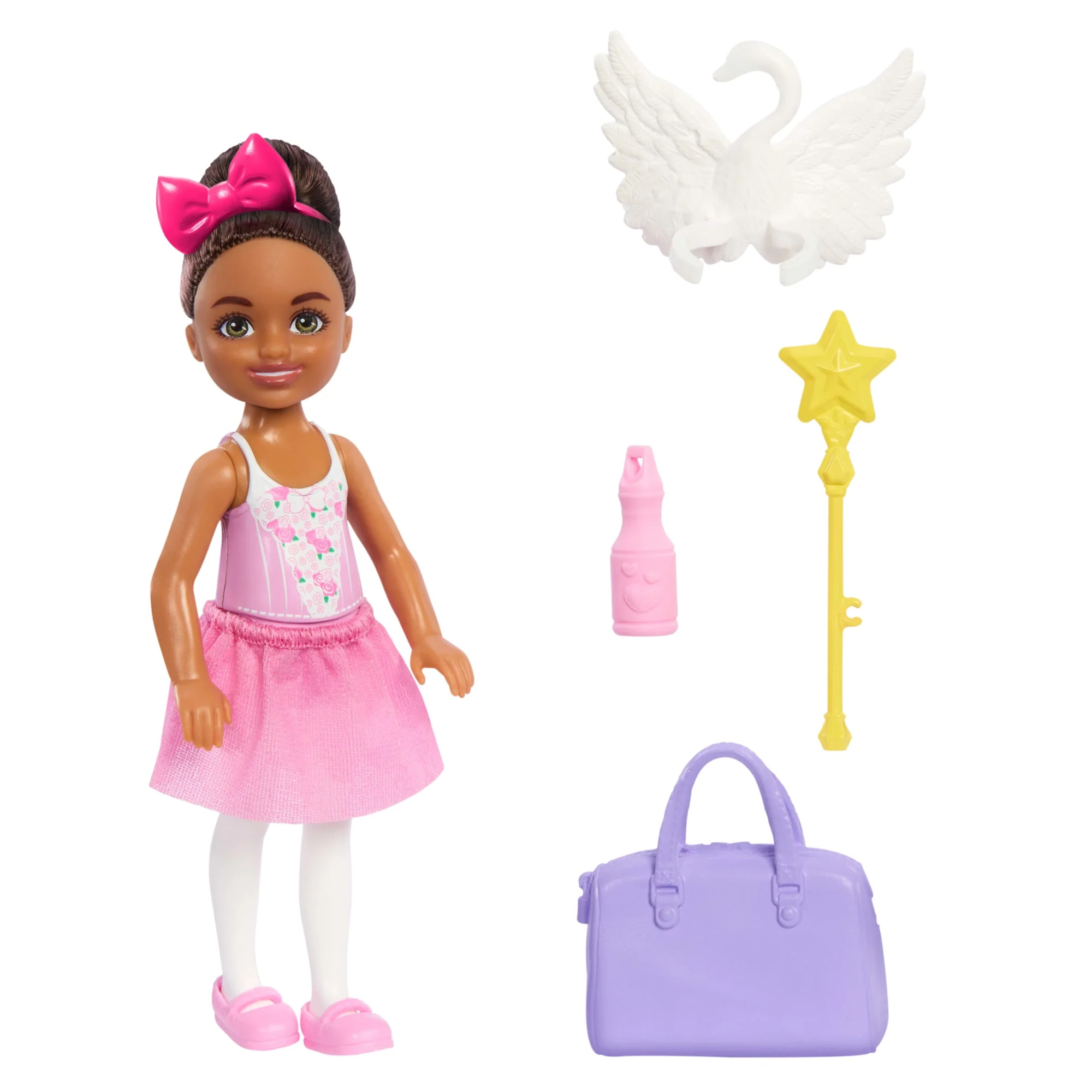 Barbie Chelsea Ballerina Doll & Accessories Set, Career-Themed Brunette Small Doll - Image 2