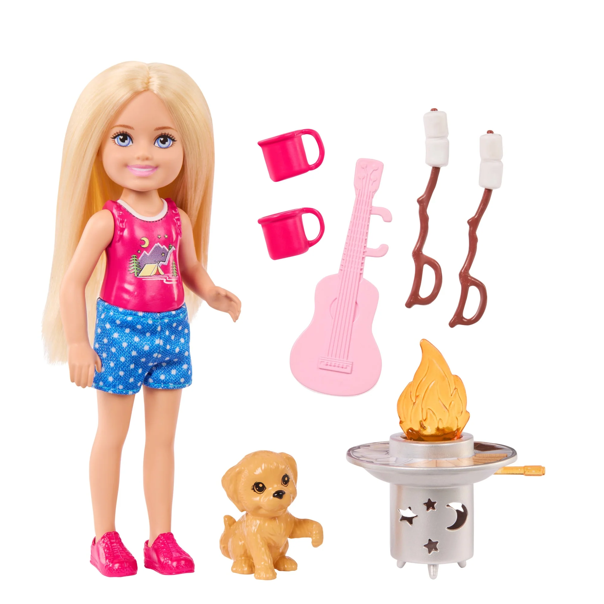 Barbie Aile Ve DOStlar Doğa Maceraları Oyun Seti, Chelsea Bebek, Köpekçik Ve Kamp Aksesuarları - Image 5