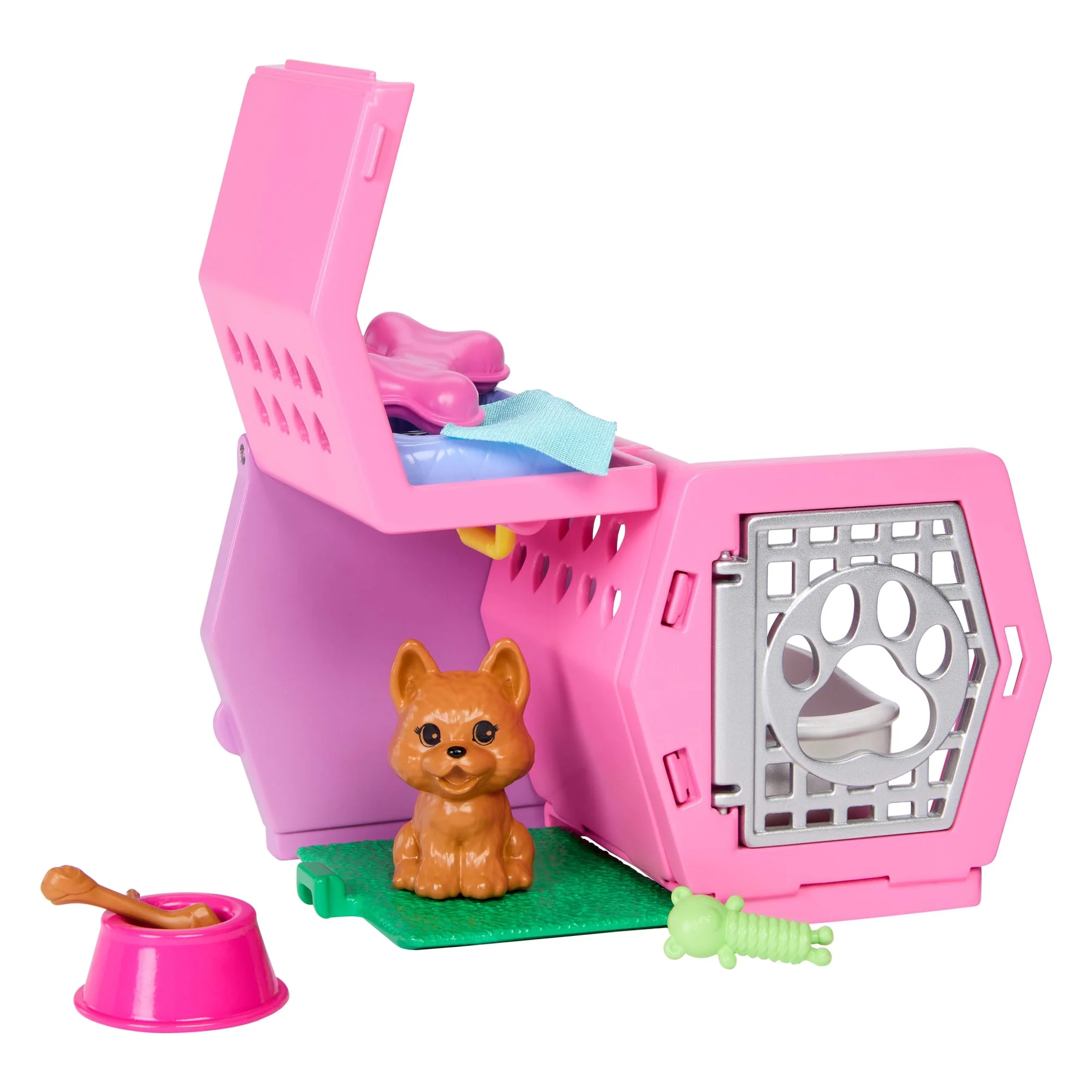 Barbie Chelsea Köpekçiğin Taşıma Çantası Oyun Seti, Küçük Bebek, Taşıma Çantası Ve Köpek Aksesuarları - Image 5