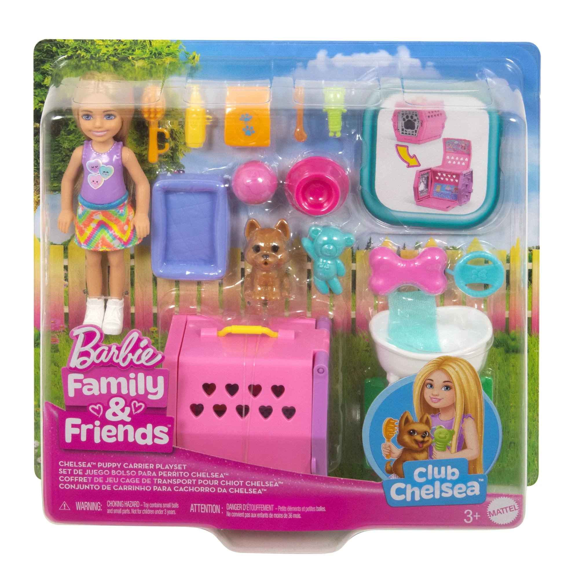 Barbie Chelsea Köpekçiğin Taşıma Çantası Oyun Seti, Küçük Bebek, Taşıma Çantası Ve Köpek Aksesuarları - Image 6
