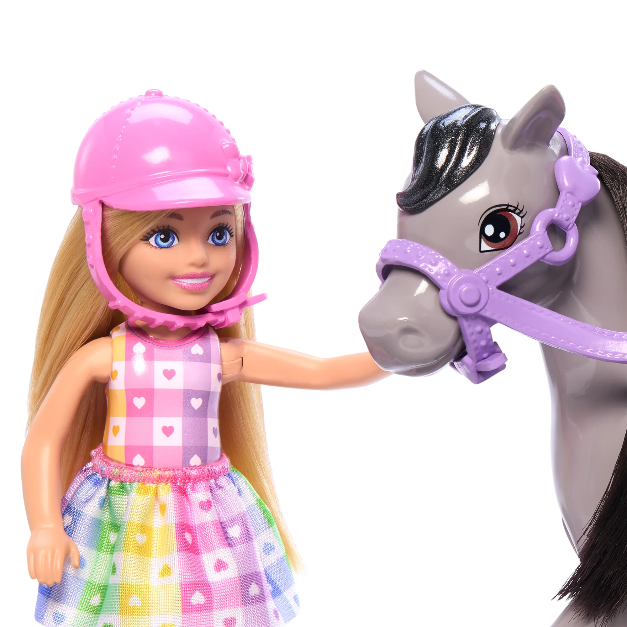 Conjunto De Juguete De Muñeca Barbie Chelsea Y Caballo, Incluye Accesorio De Casco, Las Rodillas De La Muñeca Se Doblan Para 'Montar' En El Pony - Image 2
