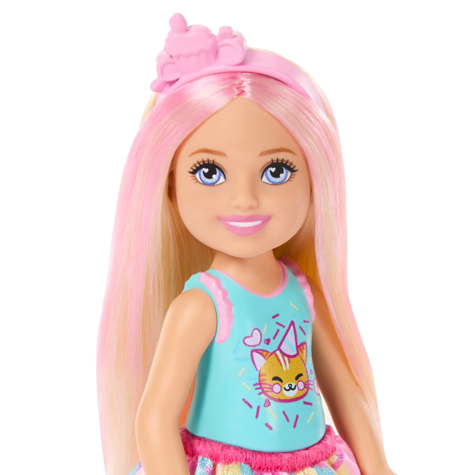 Barbie Club Chelsea Birthday-Themed Small Doll With Pink-Streaked Blonde Hair & Party Accessories - Image 6