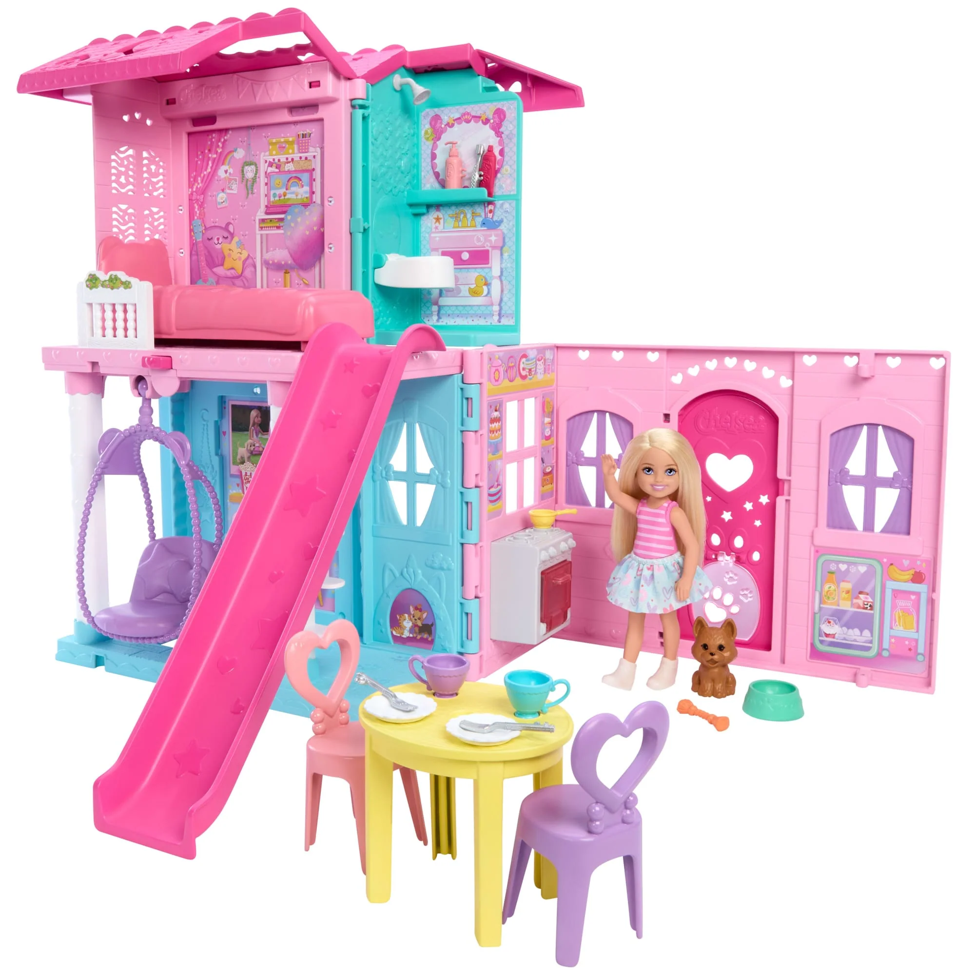 Casa De Muñecas Desplegable De Chelsea De Barbie Con Muñeca Y Más De 15 Accesorios, La Casa Se Amplía A Más De 43,2X33Cm - Image 5