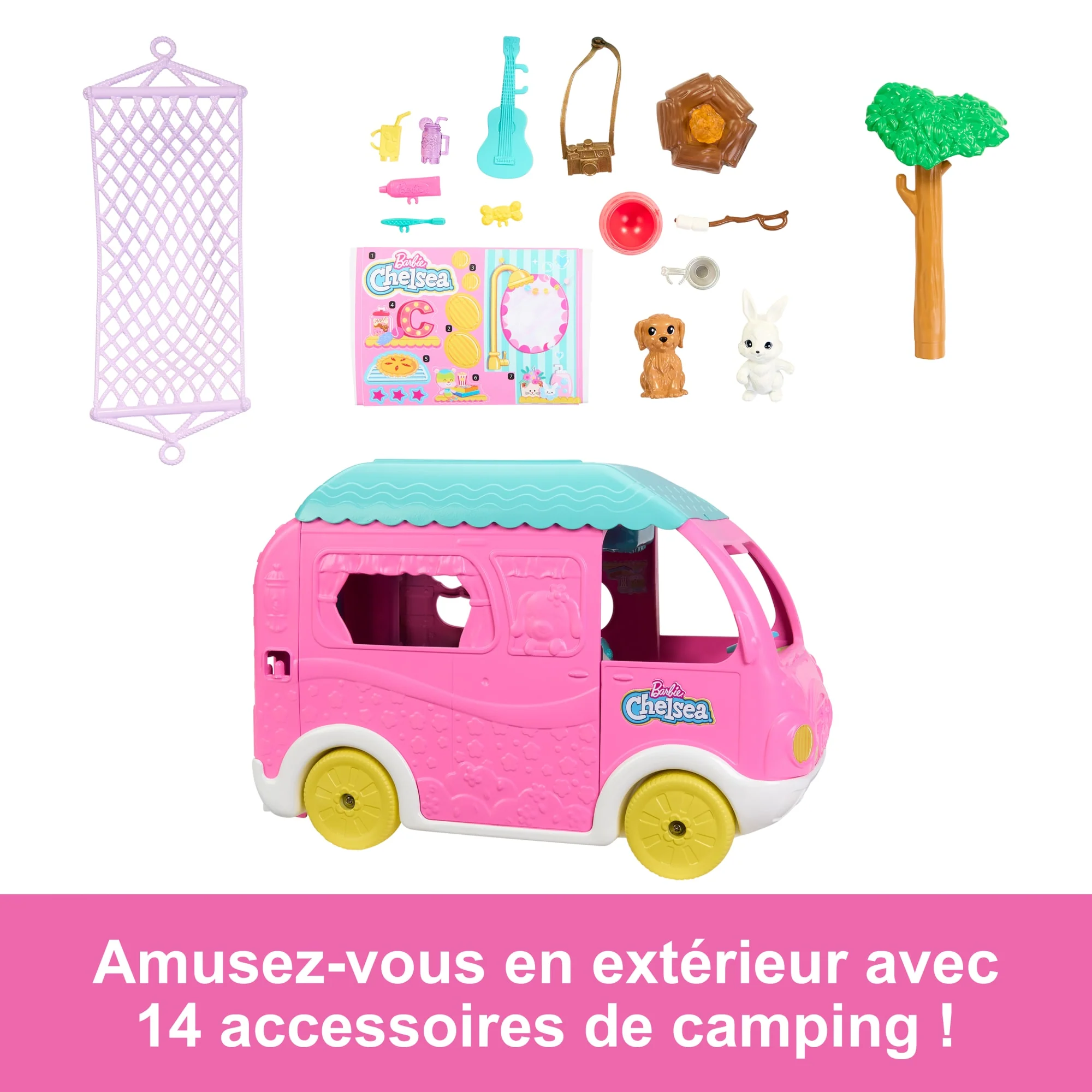 Barbie - Coffret Barbie Camping-Car De Chelsea - Poupée Mannequin - 3 Ans Et + - Image 3