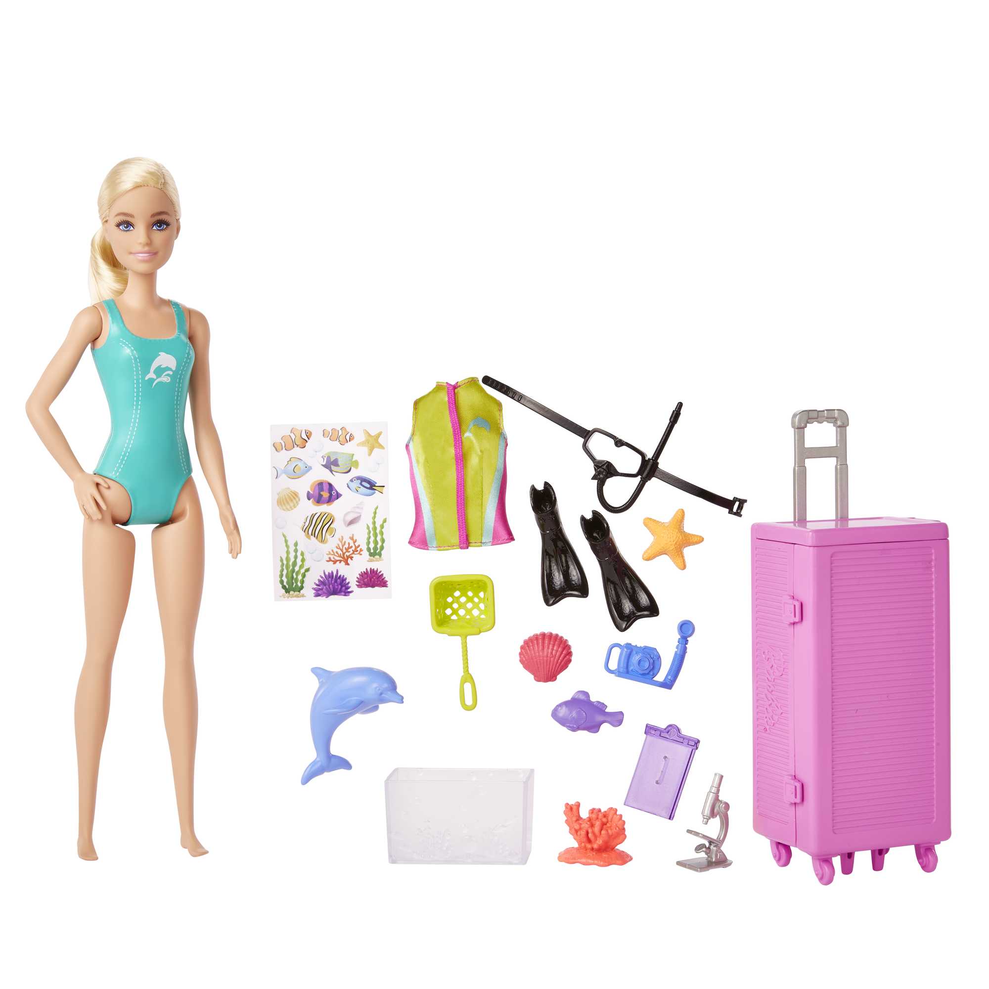 Barbie-Coffret Barbie Plongeuse, Poupée Et Plus De 10 Accessoires - Image 2