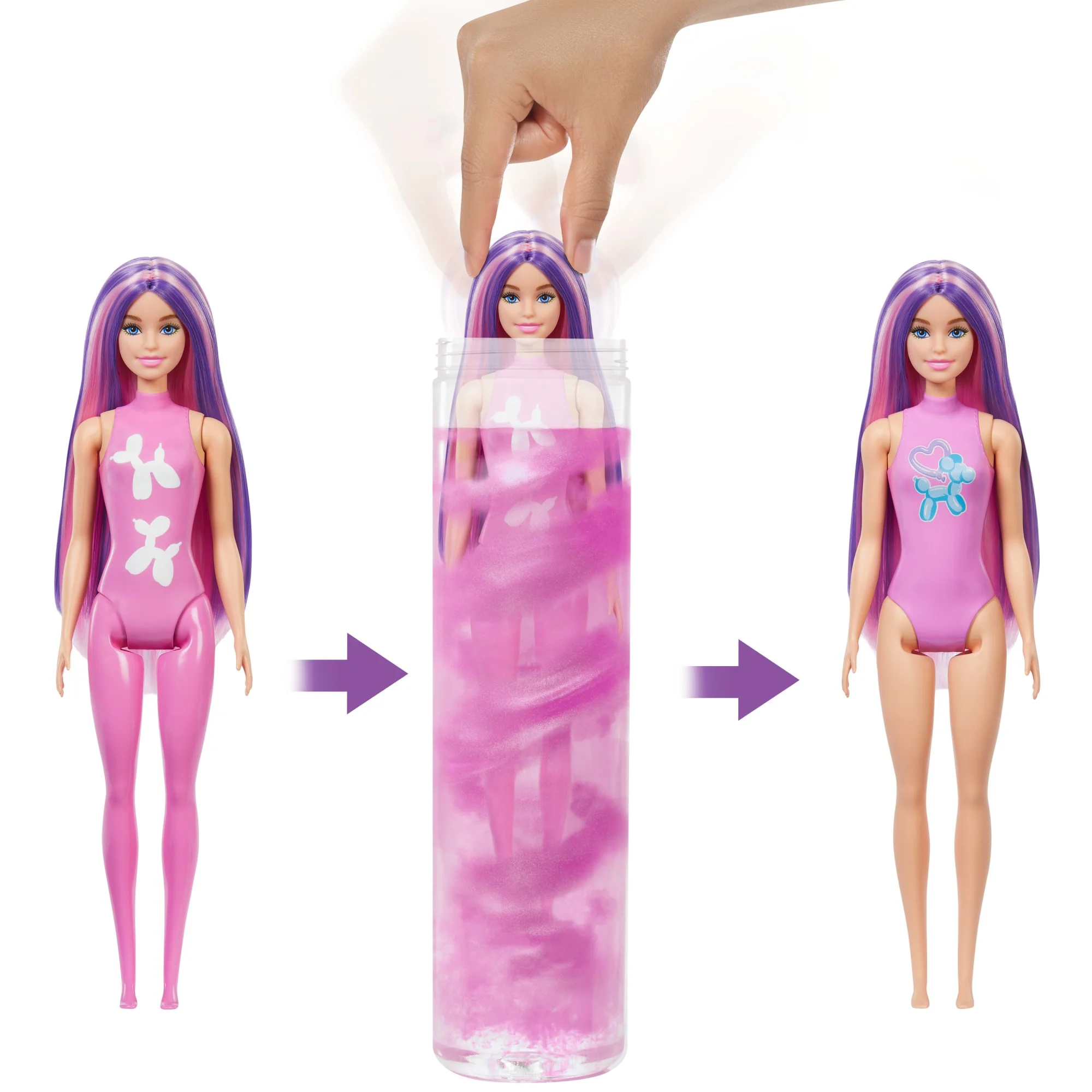 Barbie Color Reveal Balondan Hayvan Figürleri Serisi Bebek, Aksesuarlar Ve 6 Farklı Sürpriz (Stiller Çeşitlilik Gösterebilir) - Image 3