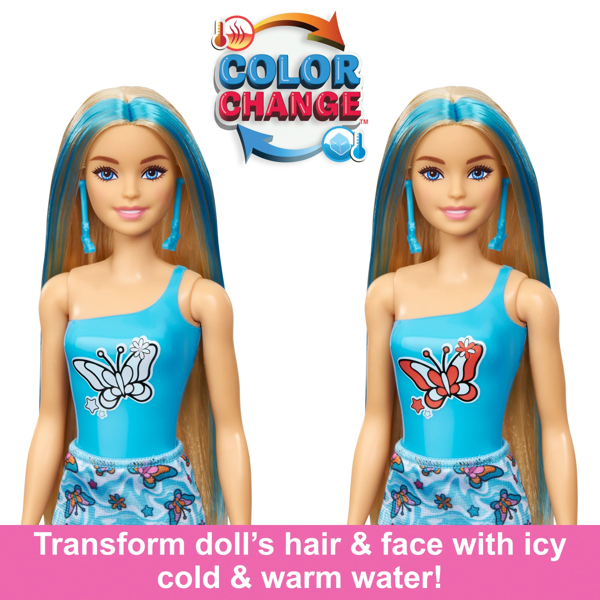 Barbie Colour Reveal Groovy-Themed Series Doll & Accessories With 6 Surprises, Color-Change Bodice - Image 4