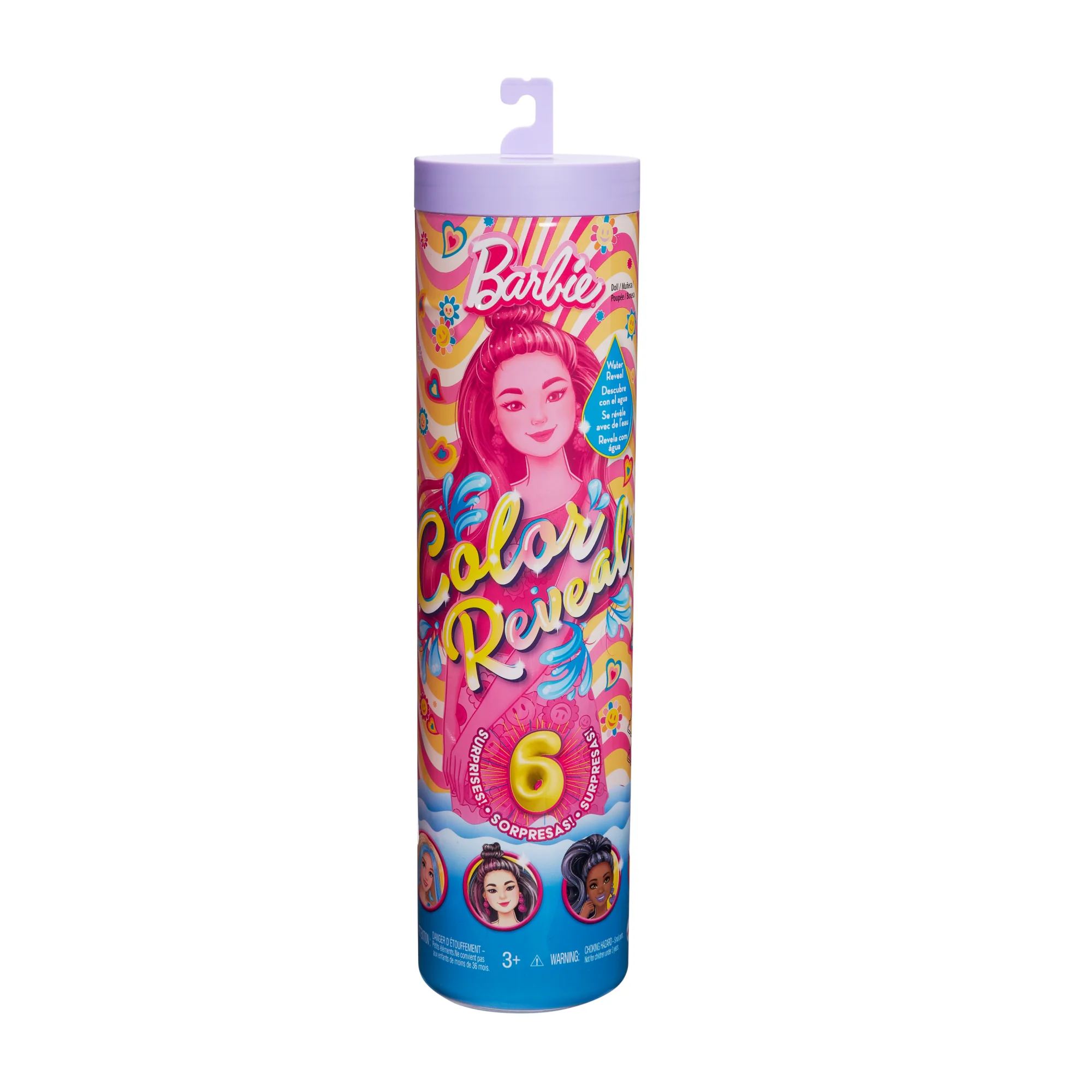 Barbie Colour Reveal Groovy-Themed Series Doll & Accessories With 6 Surprises, Color-Change Bodice - Image 5