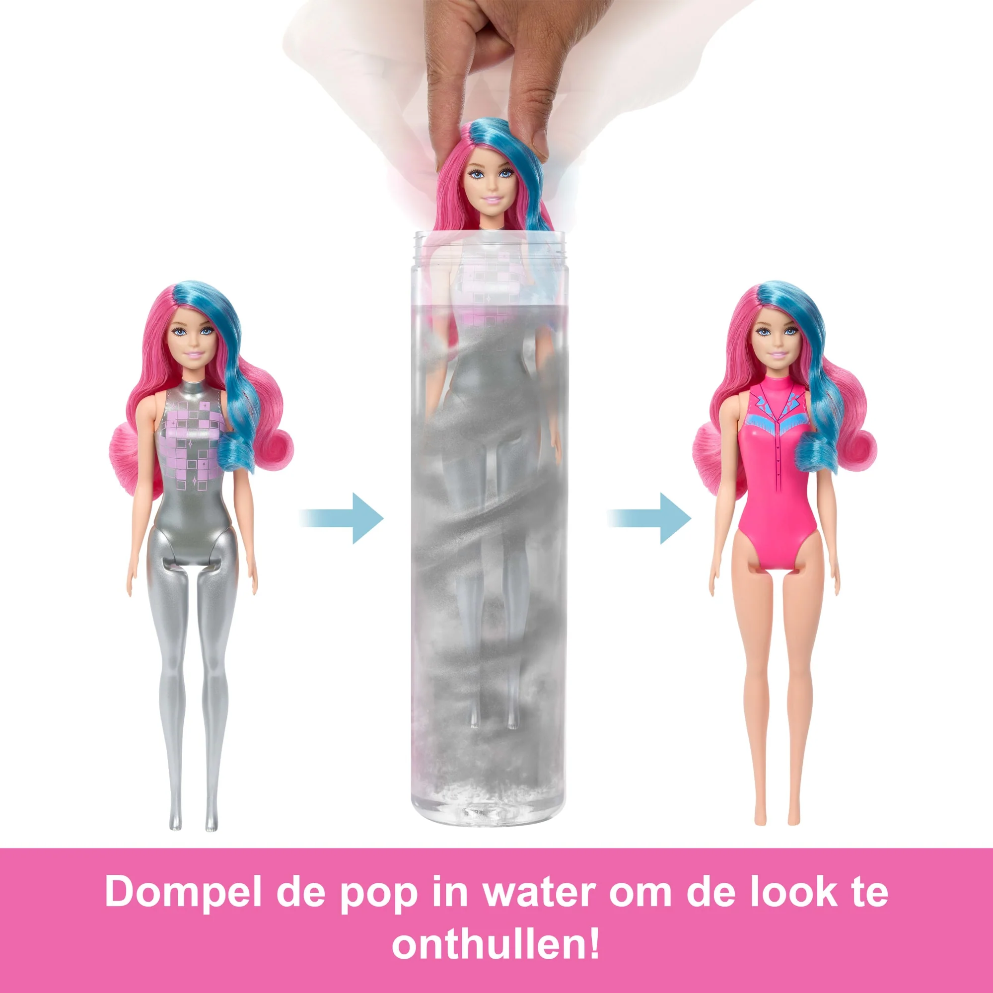 Barbie Color Reveal Discoster Serie, Modepop En Accessoires Met 6 Verrassingen (Stijlen Kunnen Variëren) - Image 4