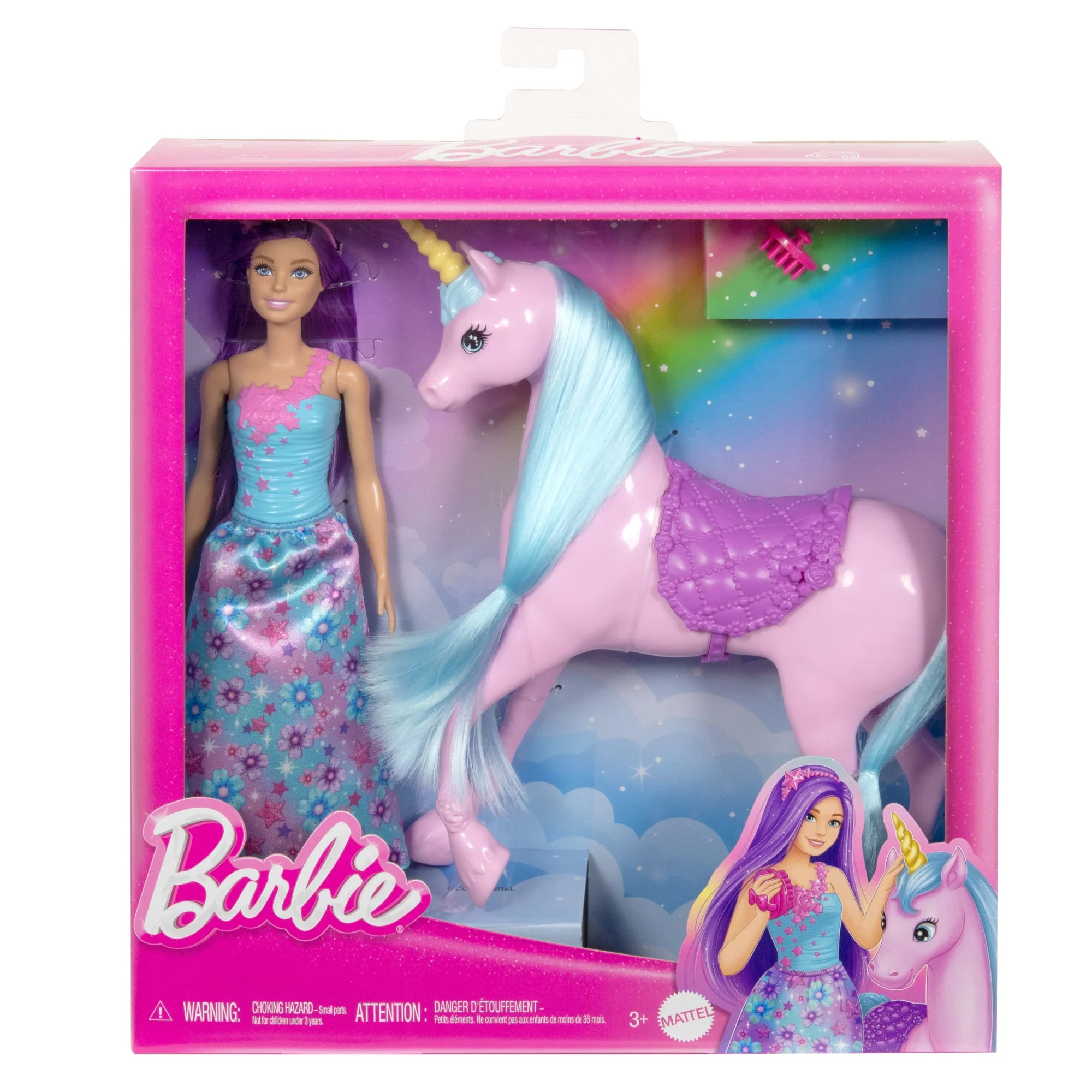 Conjunto De Muñeca Barbie Y Unicornio De Fantasía Que Incluye Un Silla De Montar, Un Cepillo Y Accesorios - Image 6