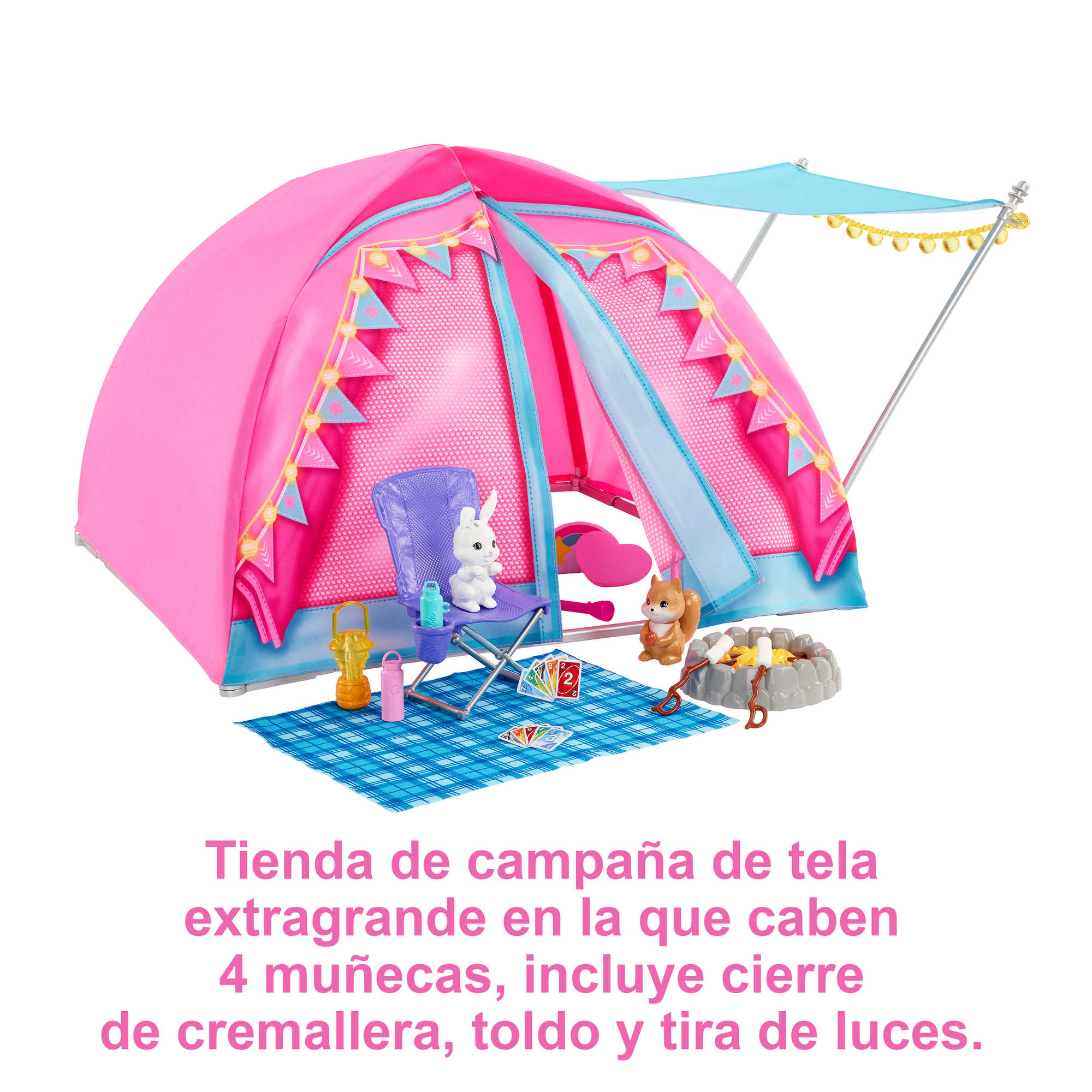 Barbie Cosa de dos Malibu y Brooklyn con carpa de camping - Image 3