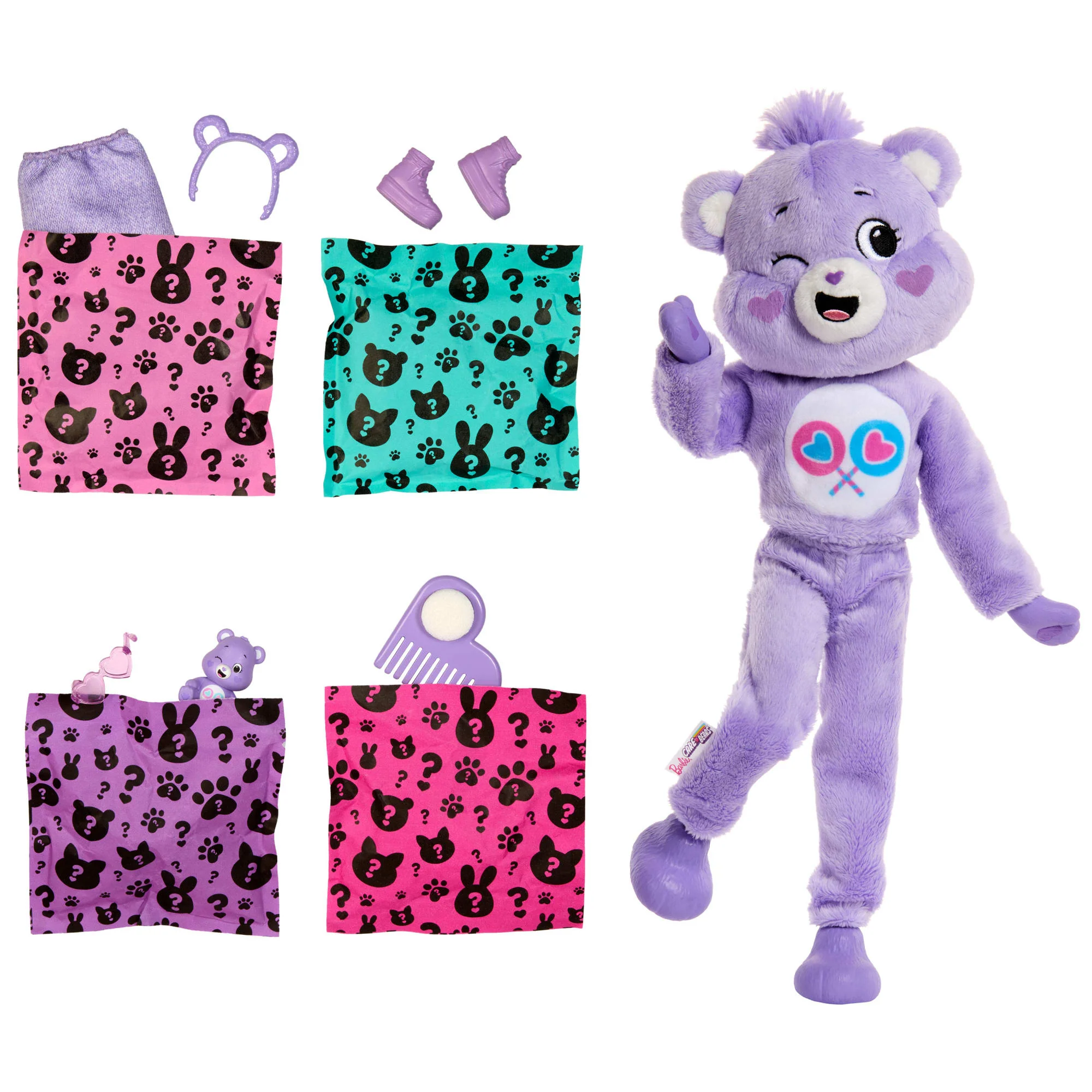 Muñeca Barbie Cutie Reveal De La Colección Care Bears Con Accesorios, Viene Con Un Disfraz De Peluche De La Osita Generosa Y 10 Sorpresas - Image 4