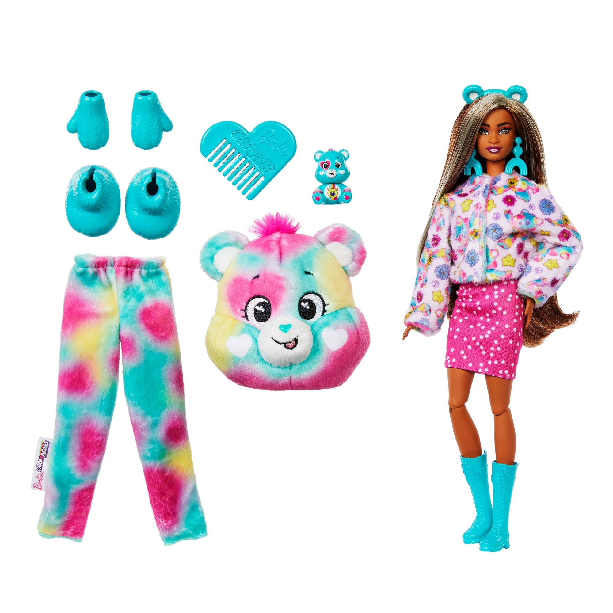 Muñeca Barbie Cutie Reveal De La Serie 2 De La Colección Care Bears Con Accesorios, Osito Good Vibes Bear Con 10 Sorpresas - Image 5