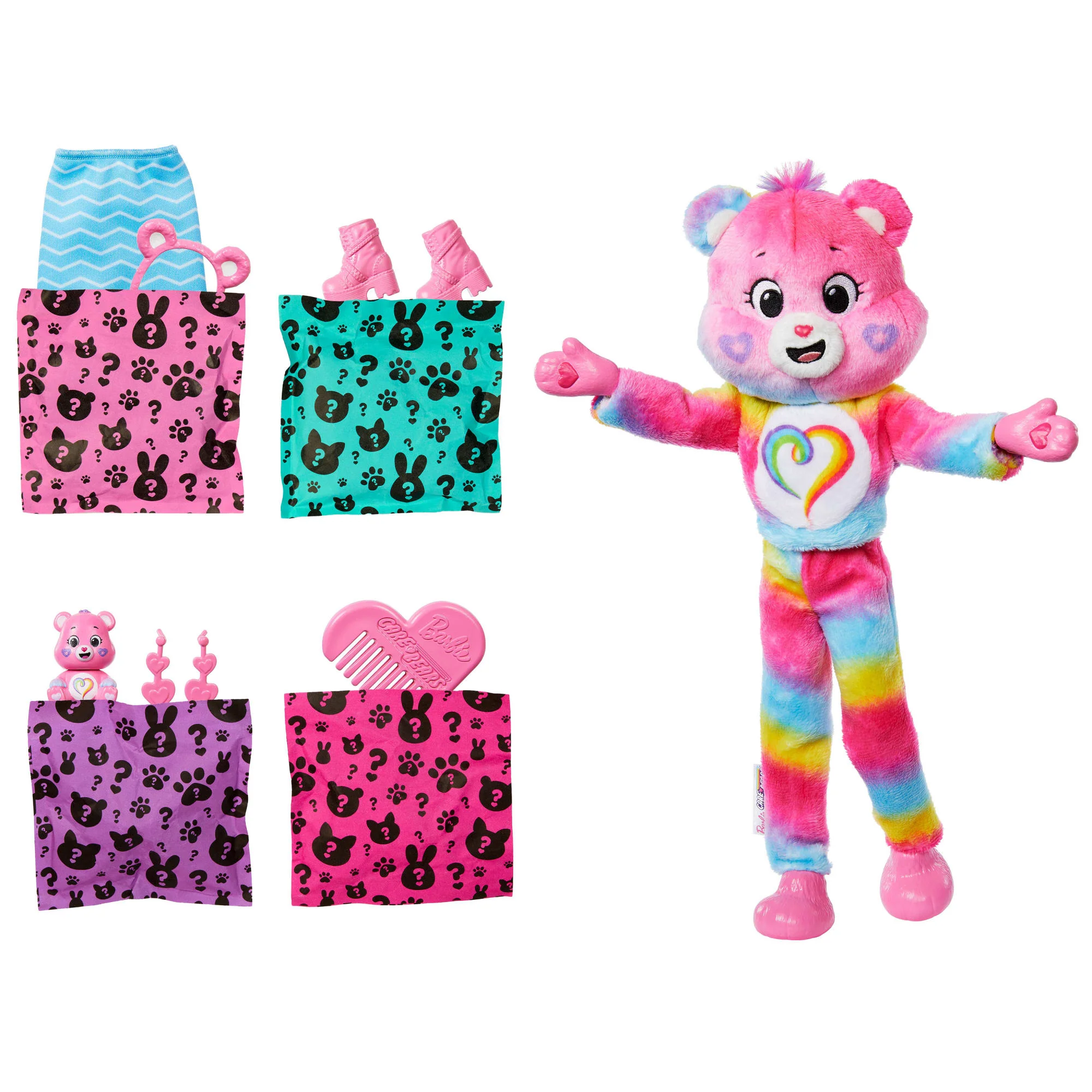 Barbie Cutie Reveal Care Bears Serie 2 Togetherness Bear Con 10 Sorprese, Bambola E Accessori - Image 4