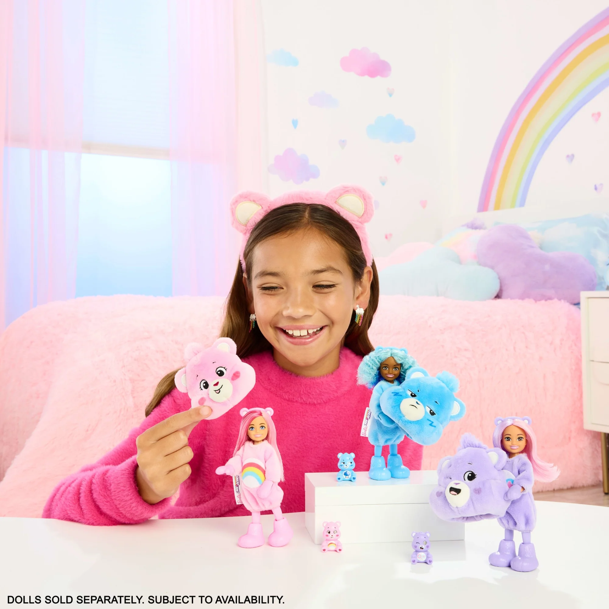 Barbie Cutie Reveal Care Bears Series Chelsea Small Doll & Accessories, 6 Surprises - Image 2
