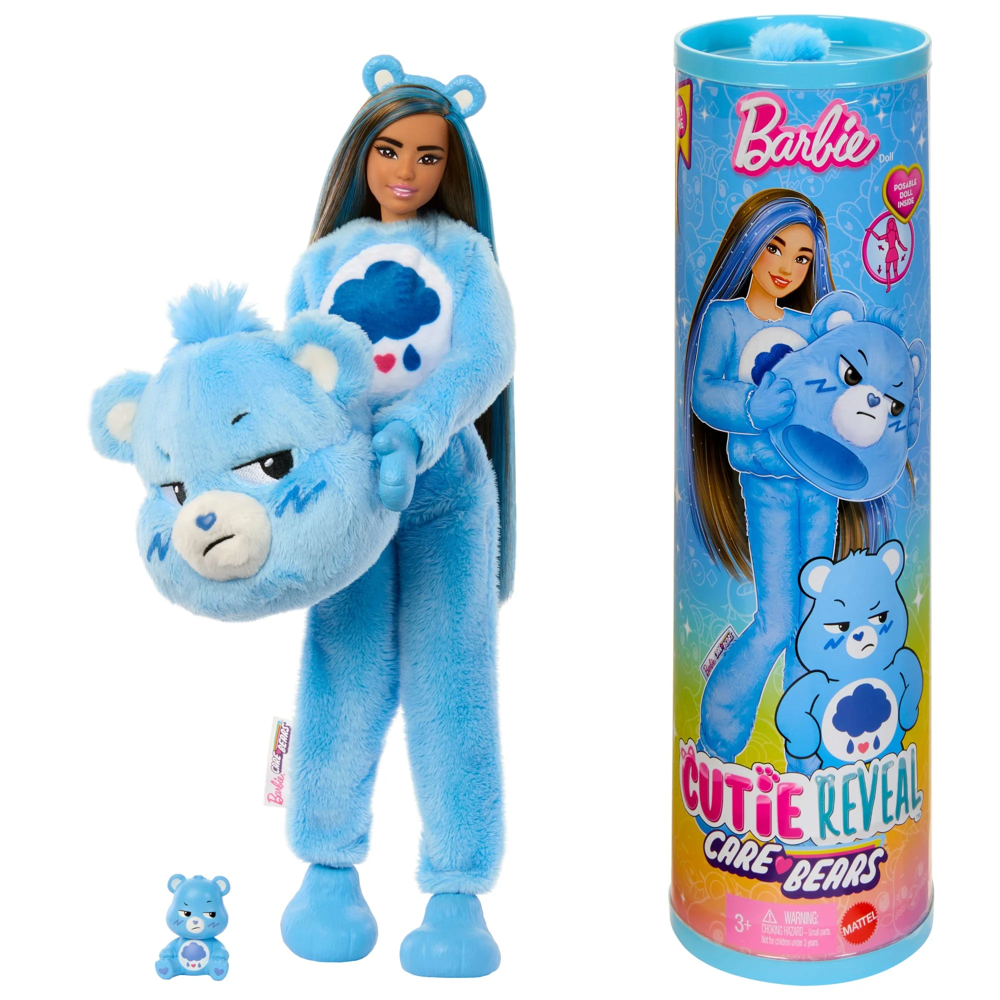 Poupée Barbie Cutie Reveal Bisounours Touronchon Bleu