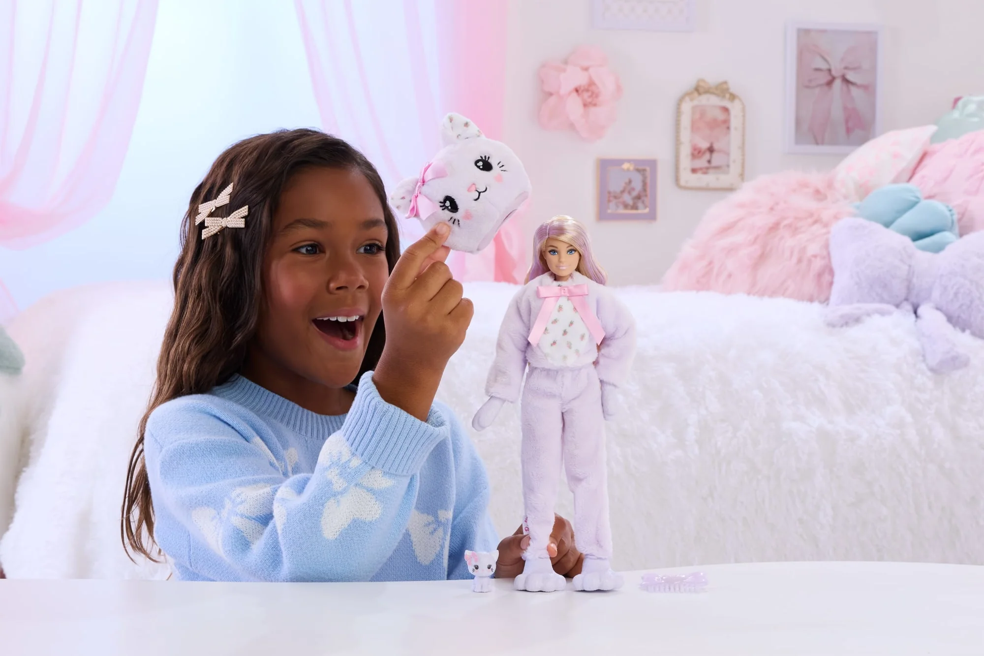 Muñeca Barbie Cutie Reveal De La Serie Abracitos Con Disfraz De Gatito Y Accesorios, Incluidas 10 Sorpresas - Image 2