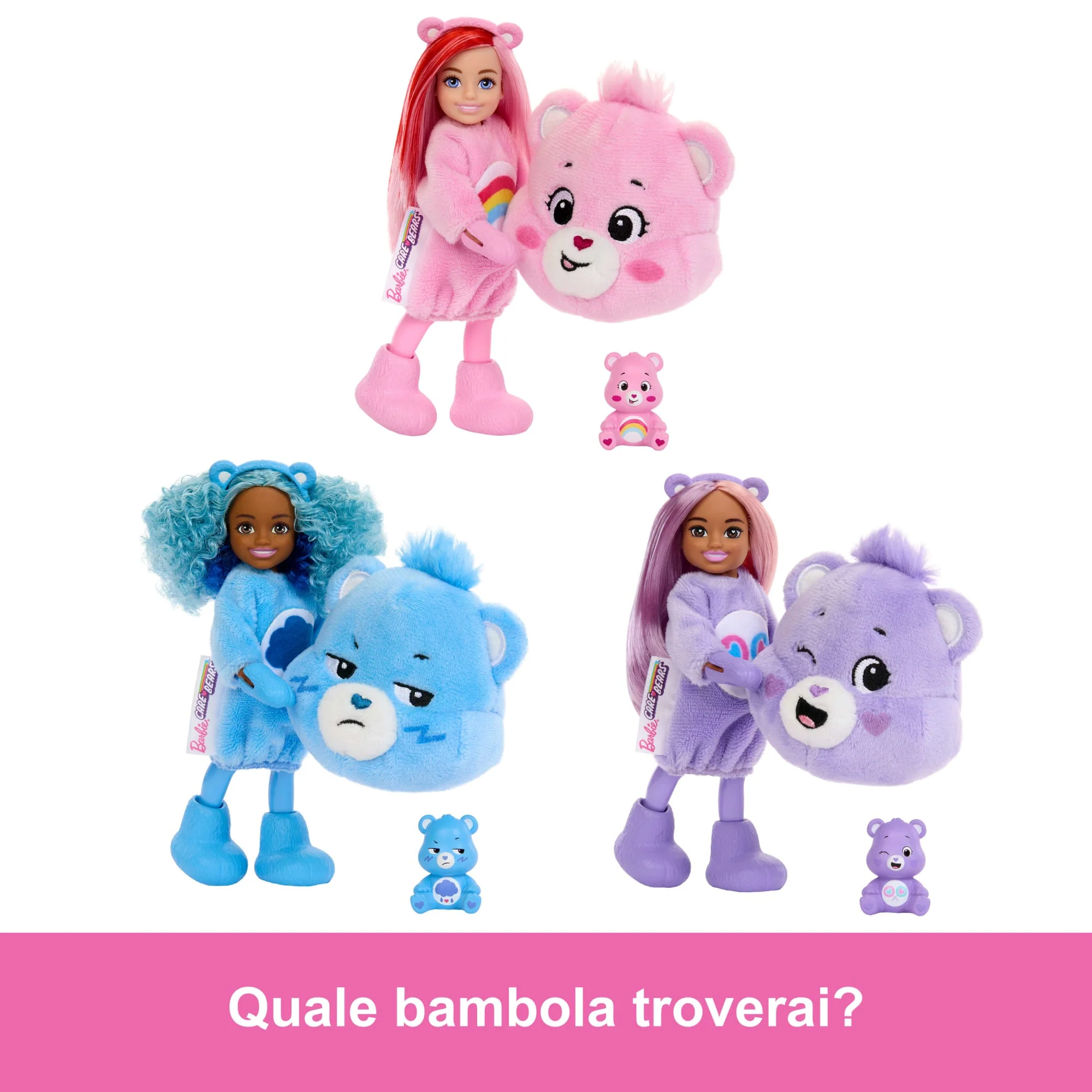 Barbie Cutie Reveal Serie Care Bears, Mini Bambola Chelsea E Accessori Con 6 Sorprese (I Modelli Possono Variare) - Image 3