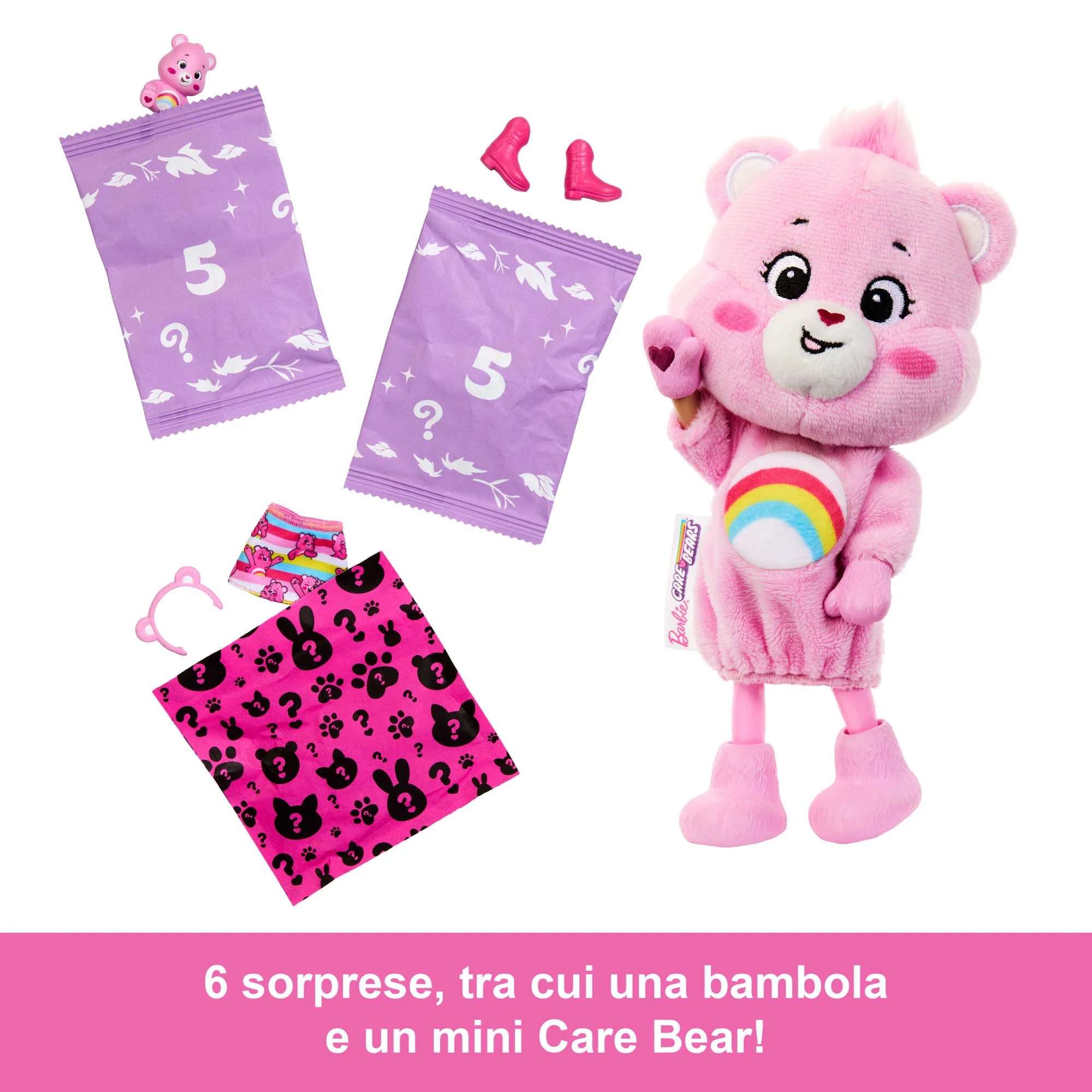 Barbie Cutie Reveal Serie Care Bears, Mini Bambola Chelsea E Accessori Con 6 Sorprese (I Modelli Possono Variare) - Image 4