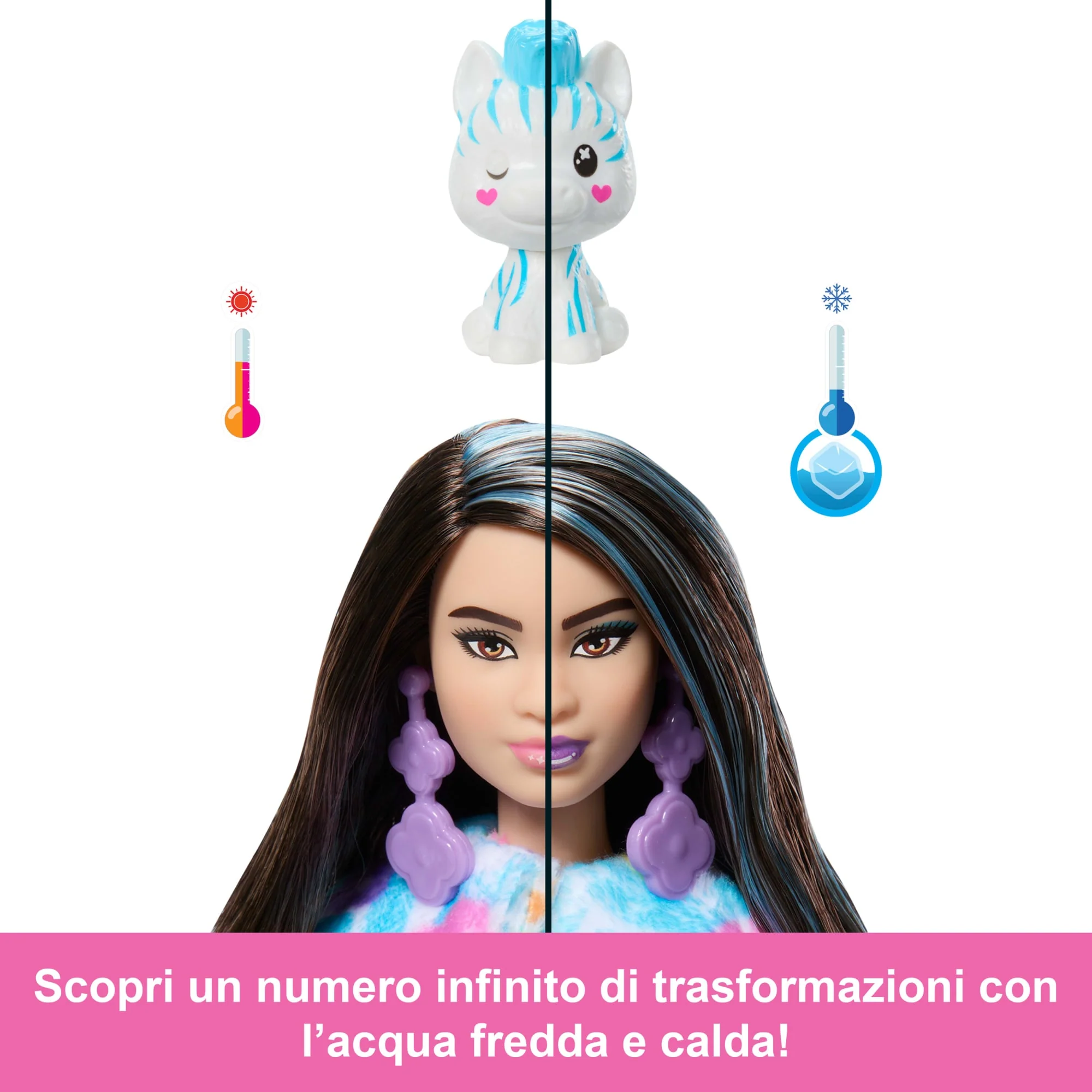 Barbie Cutie Reveal Serie Color Dream, Zebra, Bambola E Accessori, 10 Sorprese - Image 4