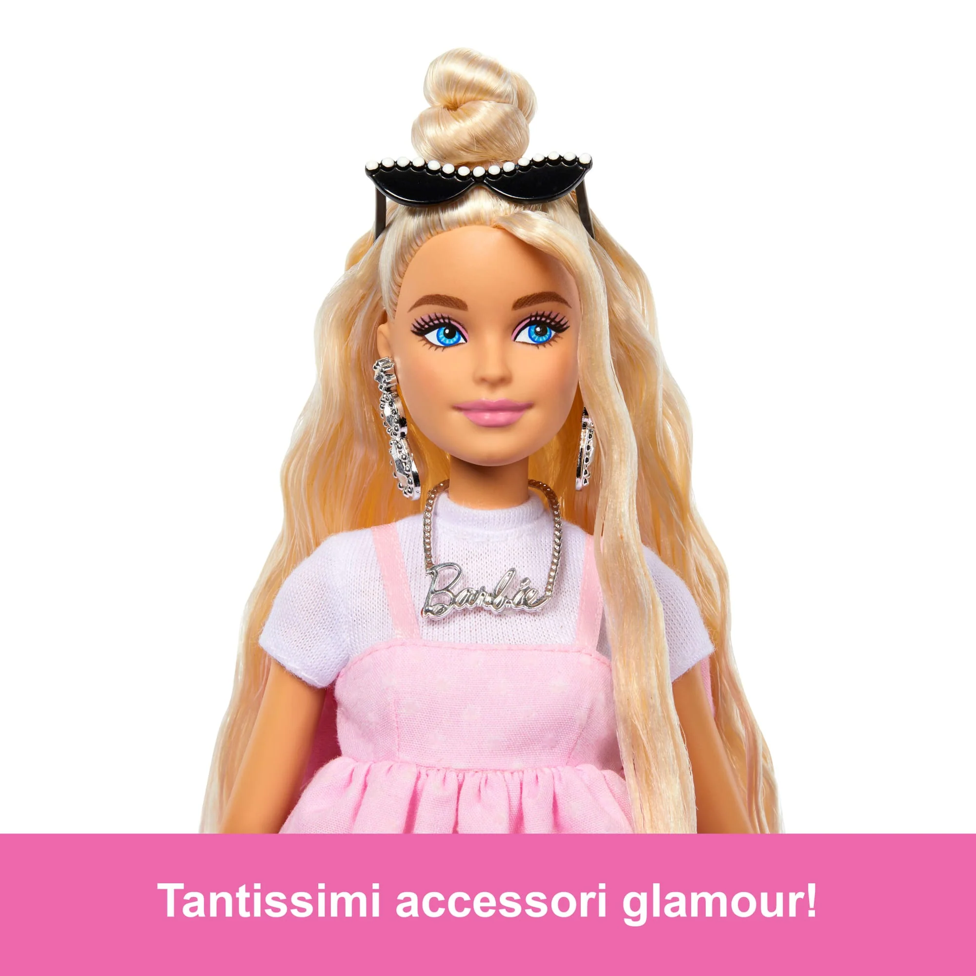 Barbie Deluxe Style Bambola N. 3 Con Abito Barbiecore Rosa Pastello Con Fiocco Oversize E Capelli Biondi - Image 4