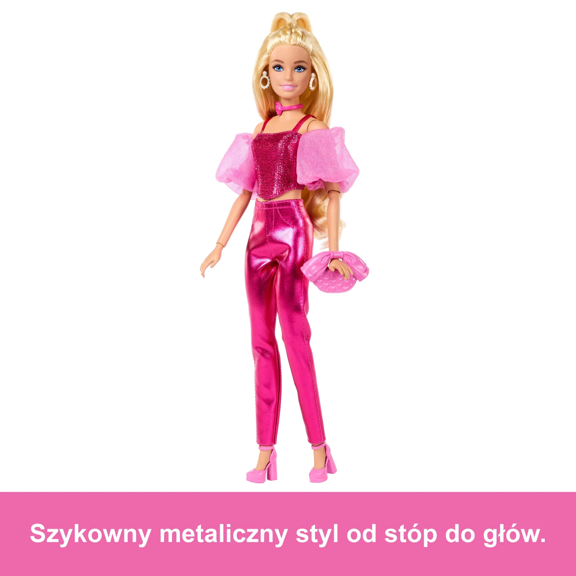 Barbie Deluxe Style Lalka modowa #5 Różowy gorset z bufkami Zabawka 4+ - Image 4