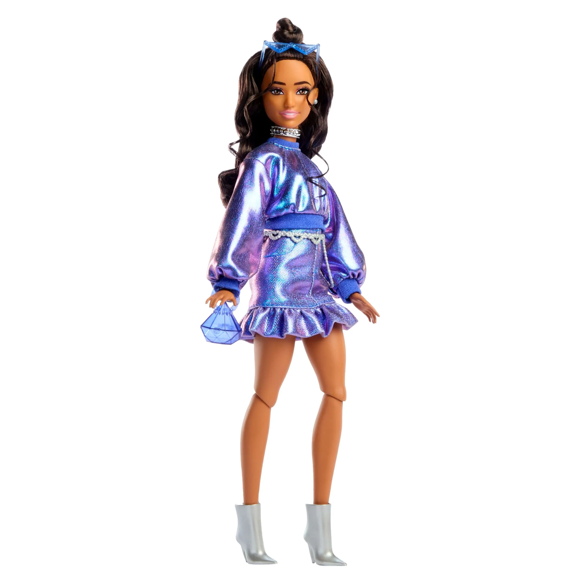 Barbie Deluxe Style Lalka modowa #7 Metaliczny niebieski komplet Zabawka 4+ - Image 5