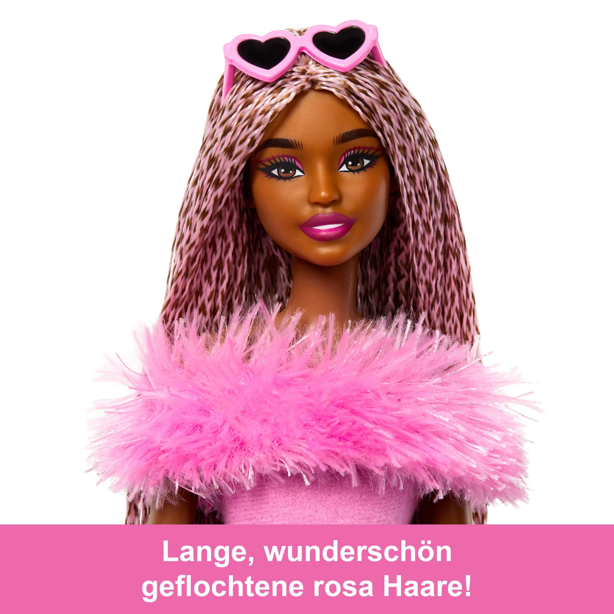 Barbie Deluxe Style-Puppe Nr. 4 Mit Weichem Rosafarbenem Jumpsuit Und Rosa Und Braunen Geflochtenen Zöpfchen - Image 3