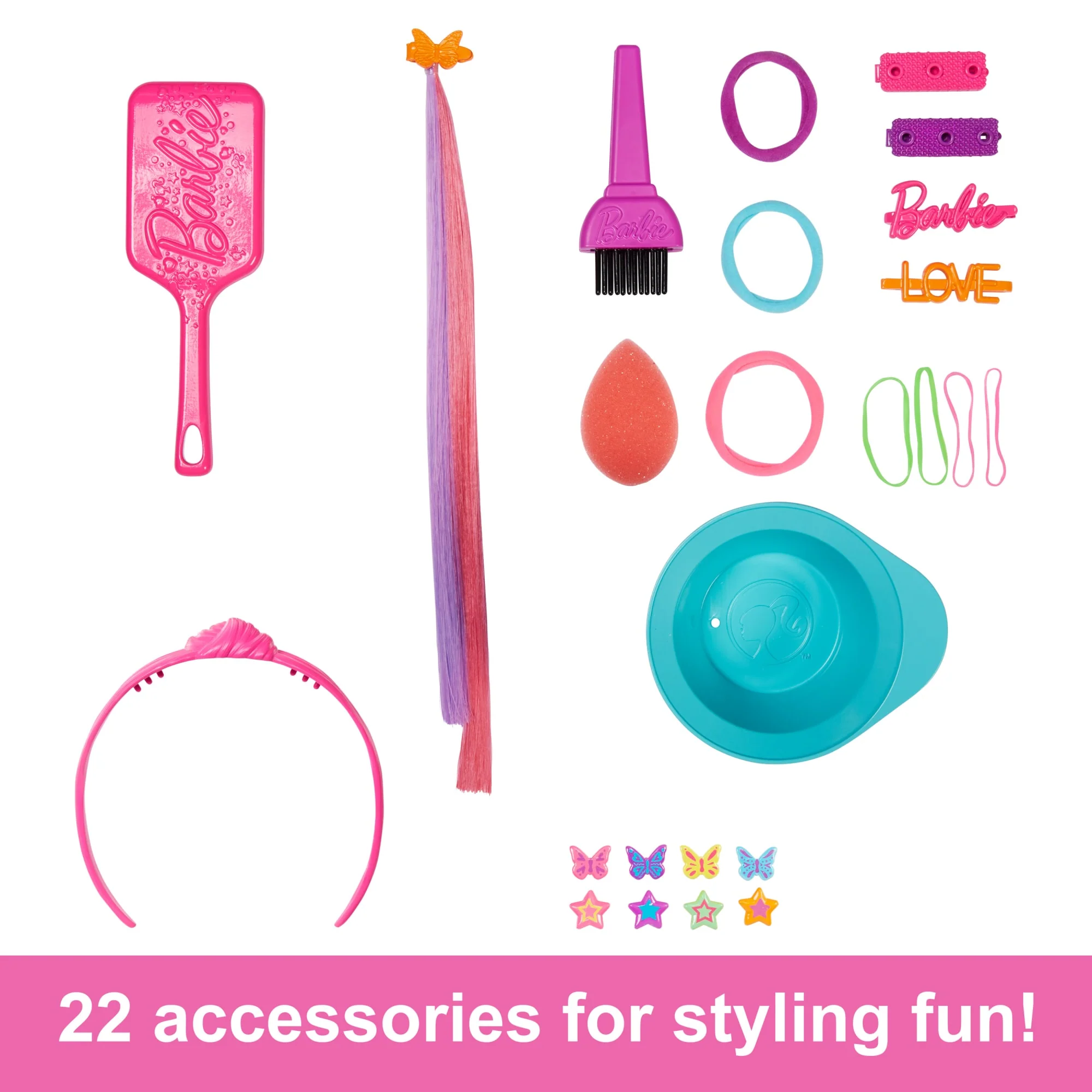 Barbie Deluxe Styling Head With Color Reveal Accessories And Blonde Neon Rainbow Hair - Image 3