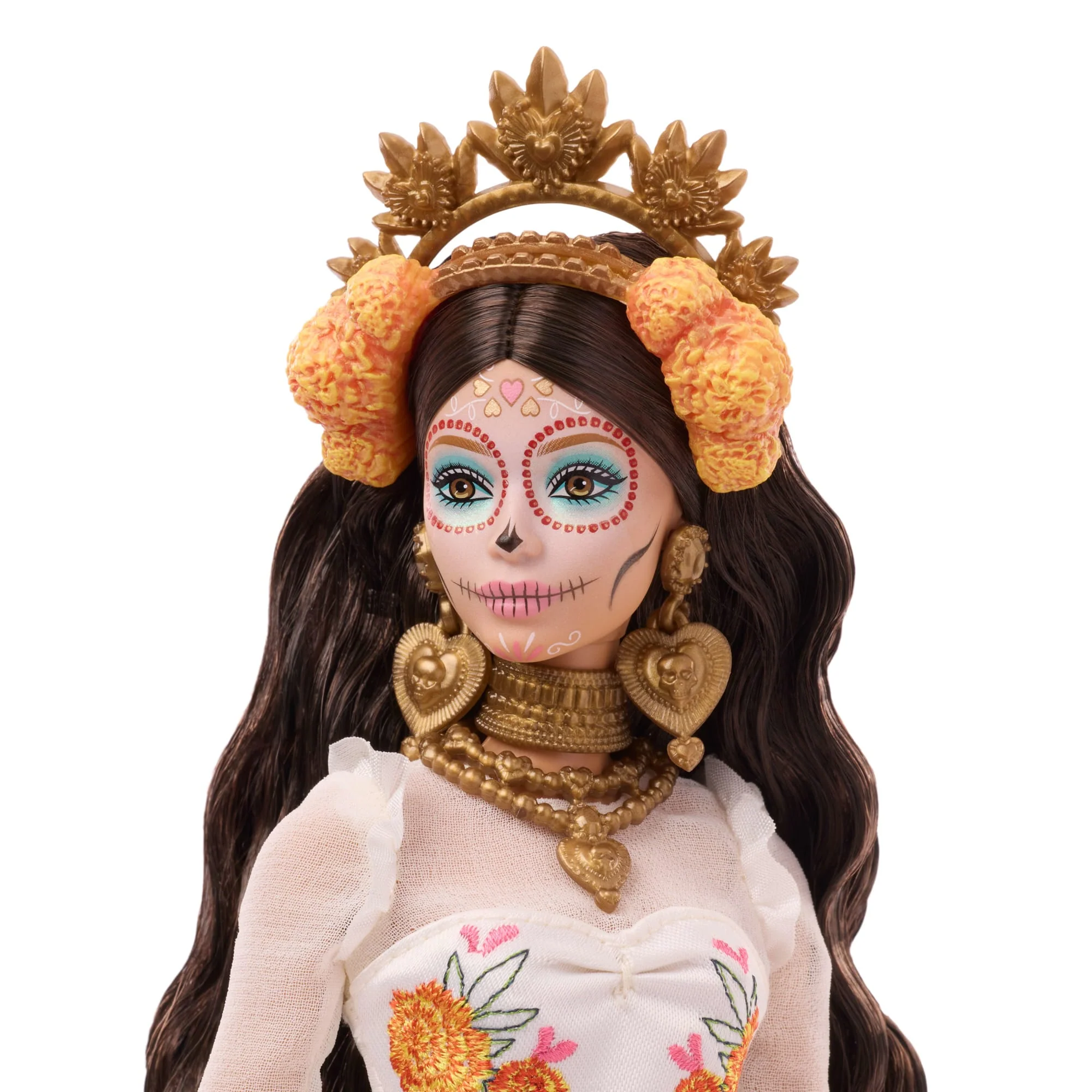 Barbie Signature Día De Muertos 2025 Κούκλα Με Εκρού Φόρεμα Με Βολάν - Image 2