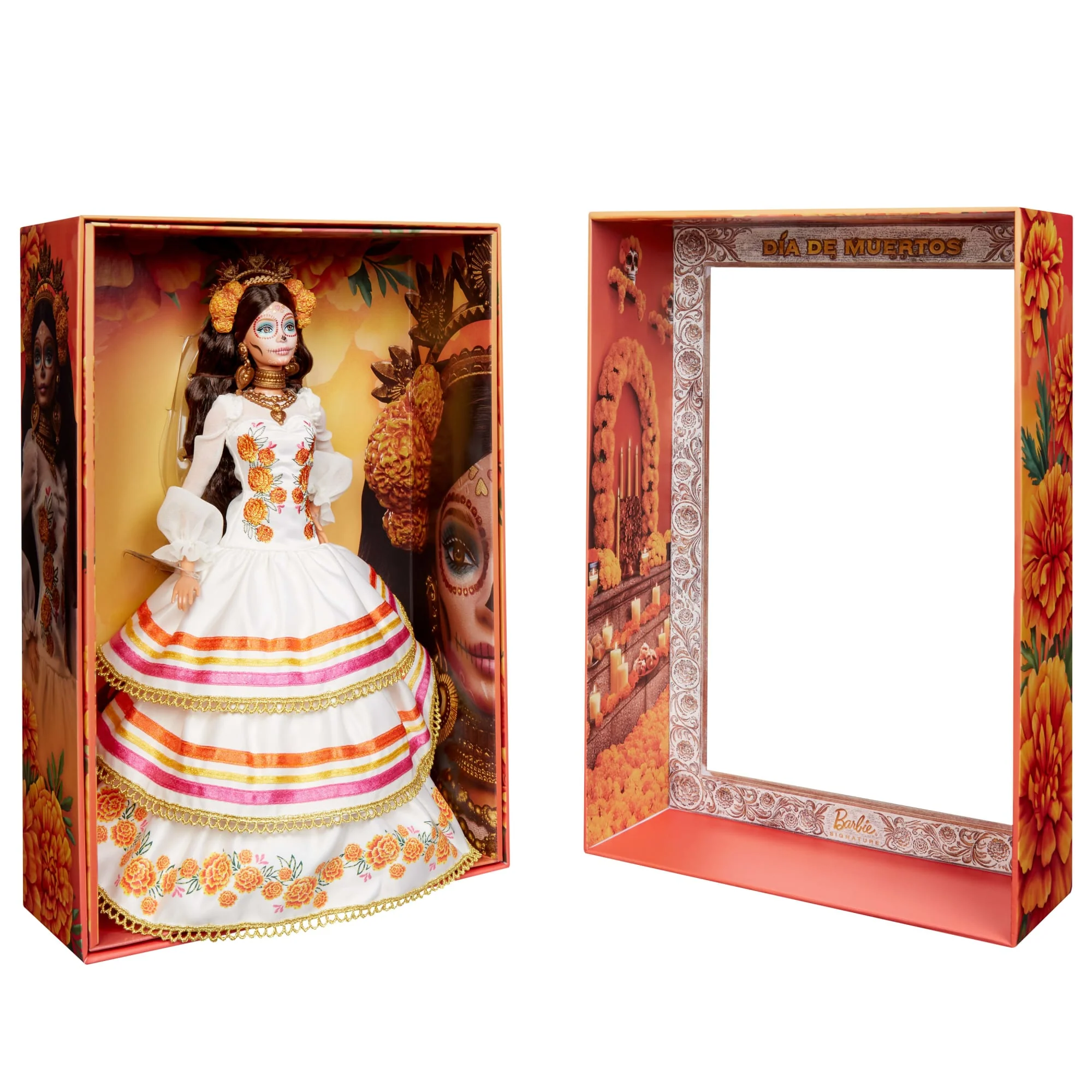 Barbie Signature Día De Muertos 2025 Κούκλα Με Εκρού Φόρεμα Με Βολάν - Image 5