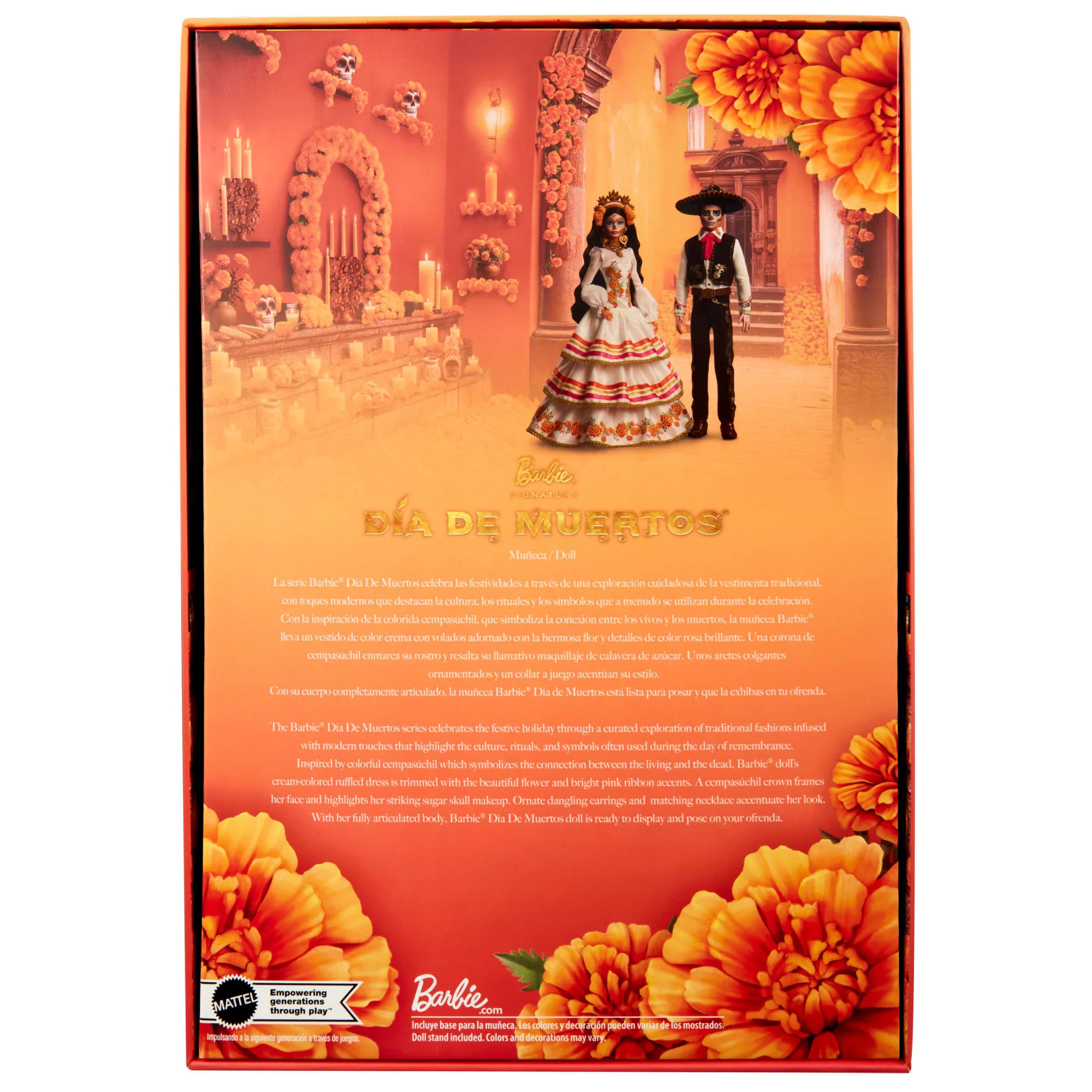 Barbie Signature Día De Muertos 2025 Κούκλα Με Εκρού Φόρεμα Με Βολάν - Image 6