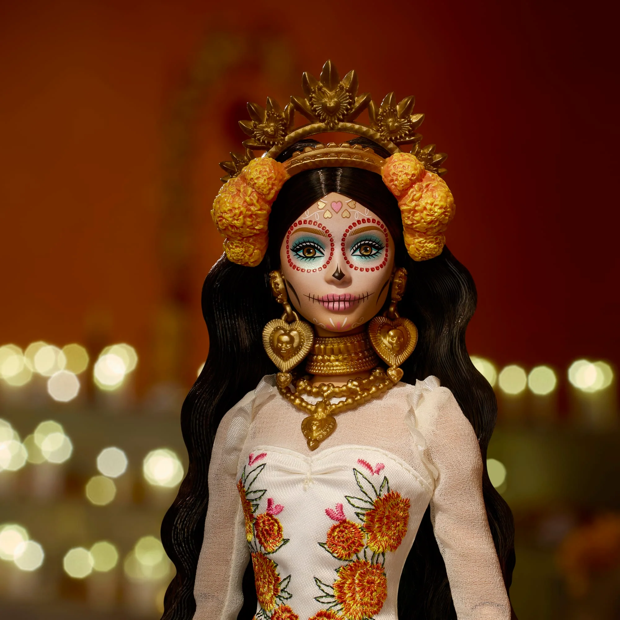Barbie Signature Dia de Muertos 2025 Lalka kolekcjonerska w kremowej zdobnej sukni Zabawka 6+ - Image 2