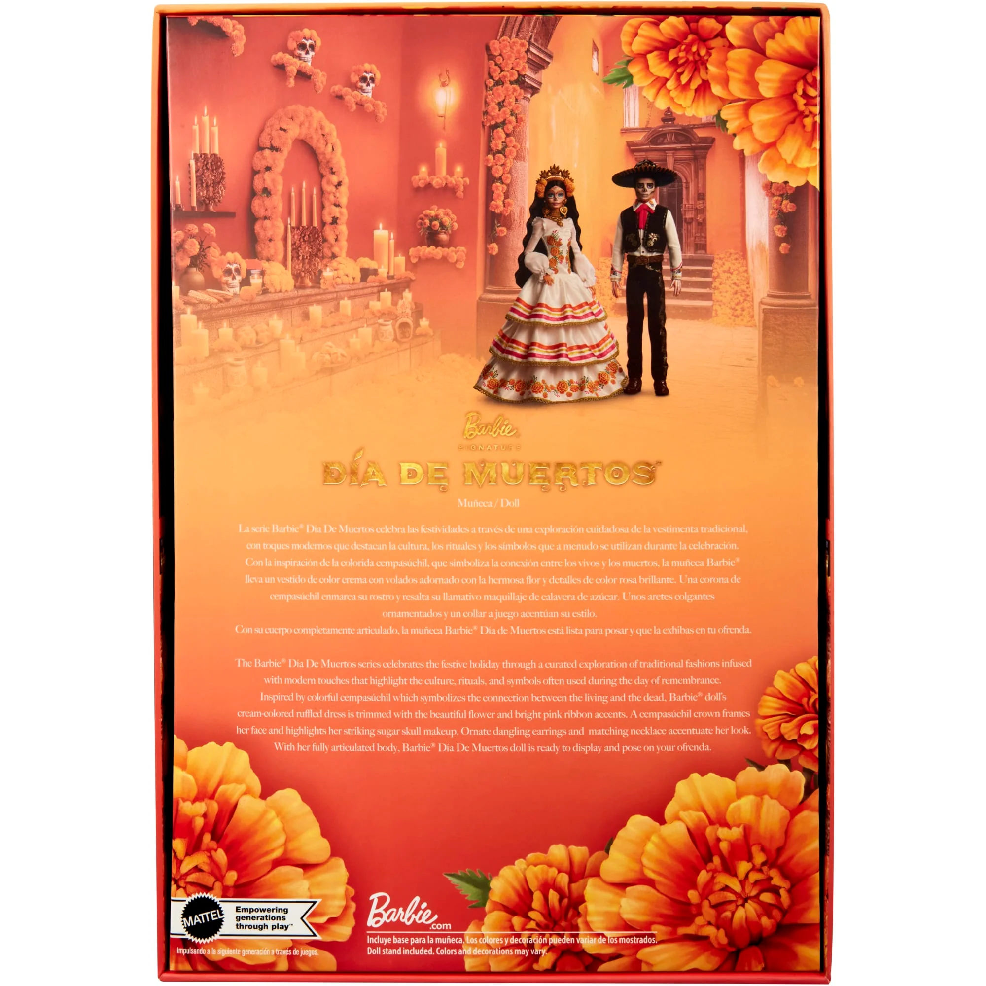 Barbie Signature Dia de Muertos 2025 Lalka kolekcjonerska w kremowej zdobnej sukni Zabawka 6+ - Image 6