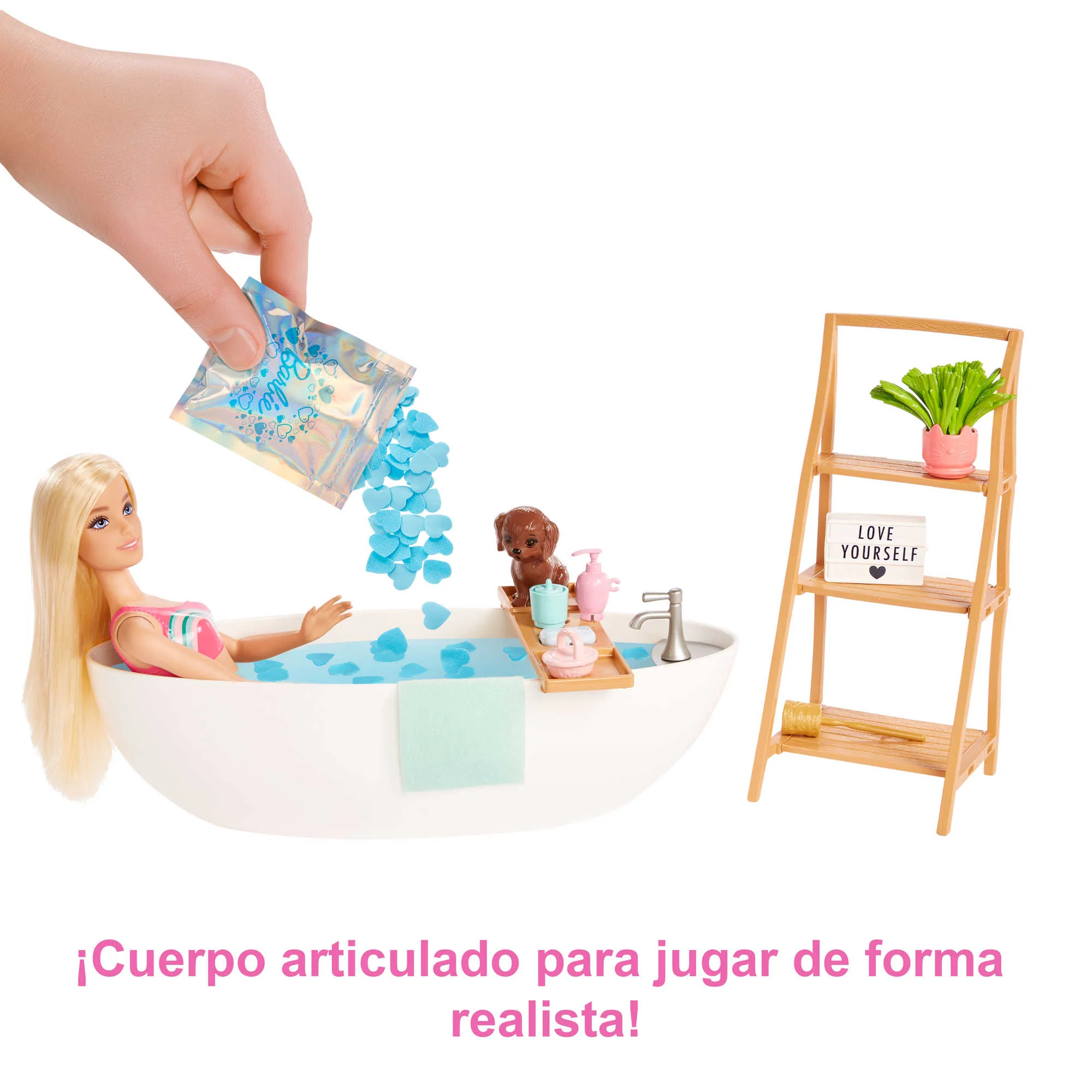 Barbie Bienestar Muñeca Rubia Con Bañera - Image 3