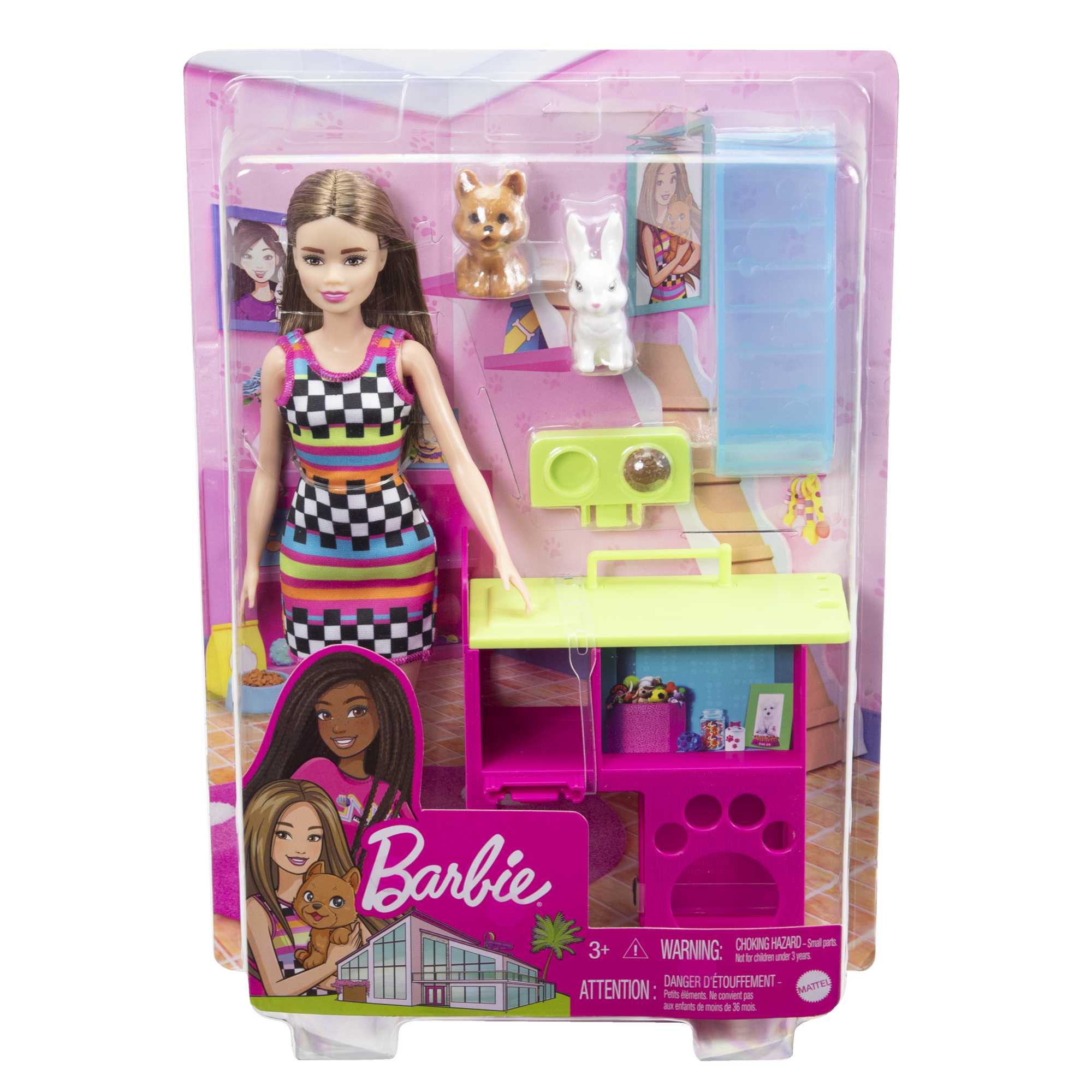 Barbie Doll and Pet Playhouse Playset with 2 Pets, Toy for 3 Year Olds & Up - Image 6