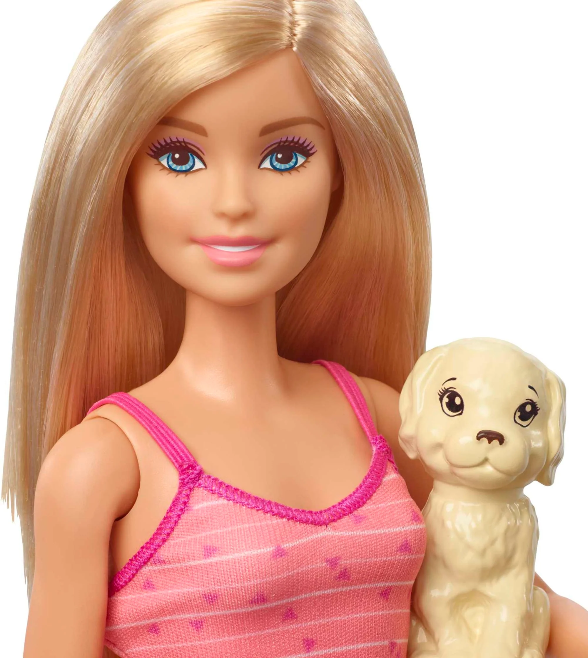 Barbie Doll, Blonde, And Playset With 3 Puppies, Bathtub And Accessories - Image 2