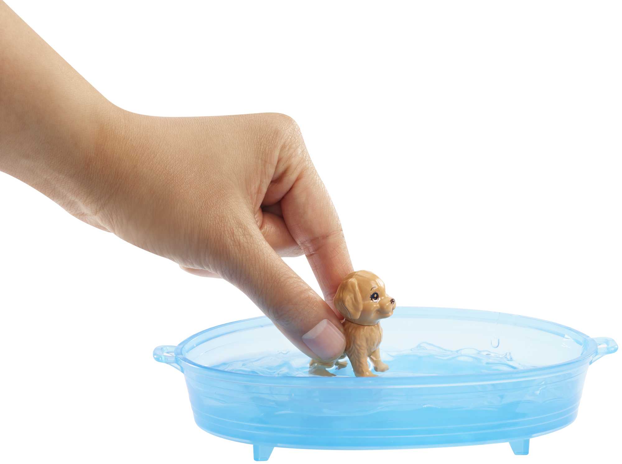 Barbie Doll, Blonde, And Playset With 3 Puppies, Bathtub And Accessories - Image 3