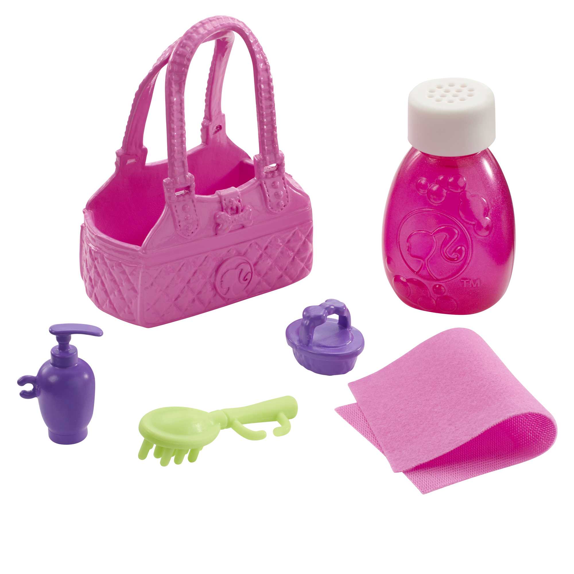 Barbie Doll, Blonde, And Playset With 3 Puppies, Bathtub And Accessories - Image 5