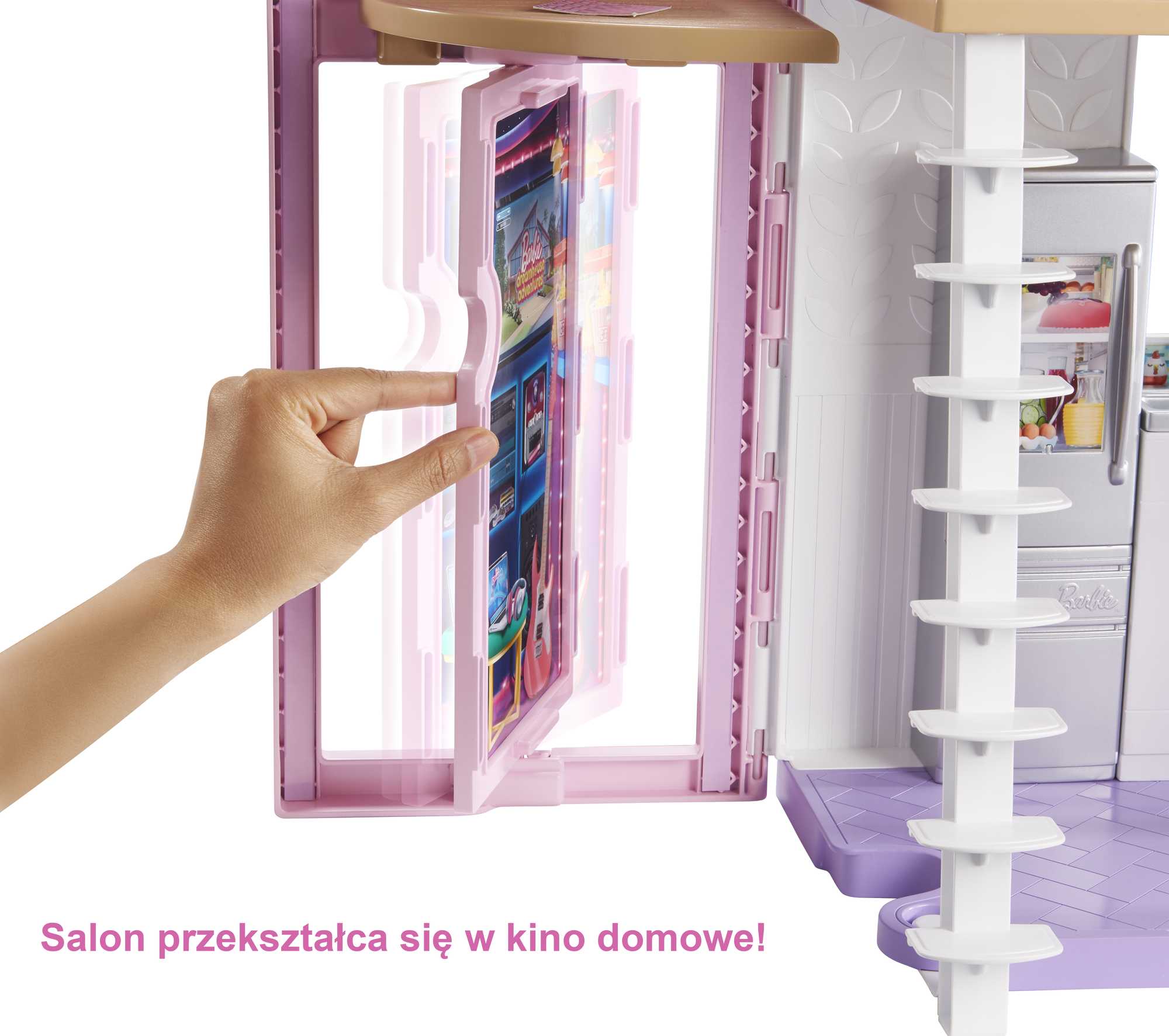 Barbie Domek Barbie Malibu: 2 poziomy, 6 pomieszczeń, funkcje transformacji oraz ponad 25 akcesoriów - Image 4