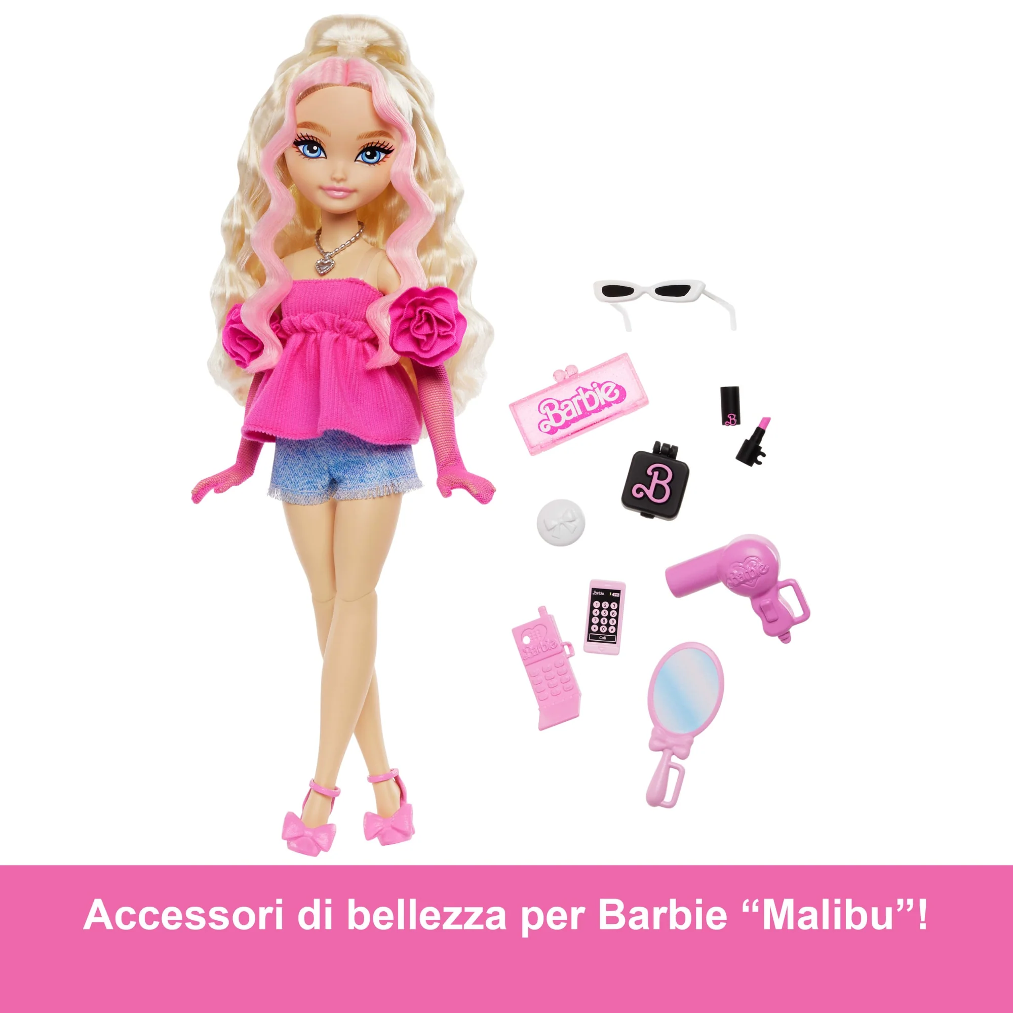 Barbie Dream Besties Barbie 'Malibu', Bambola Alla Moda Con 8 Accessori A Tema Capelli E Make-Up - Image 3