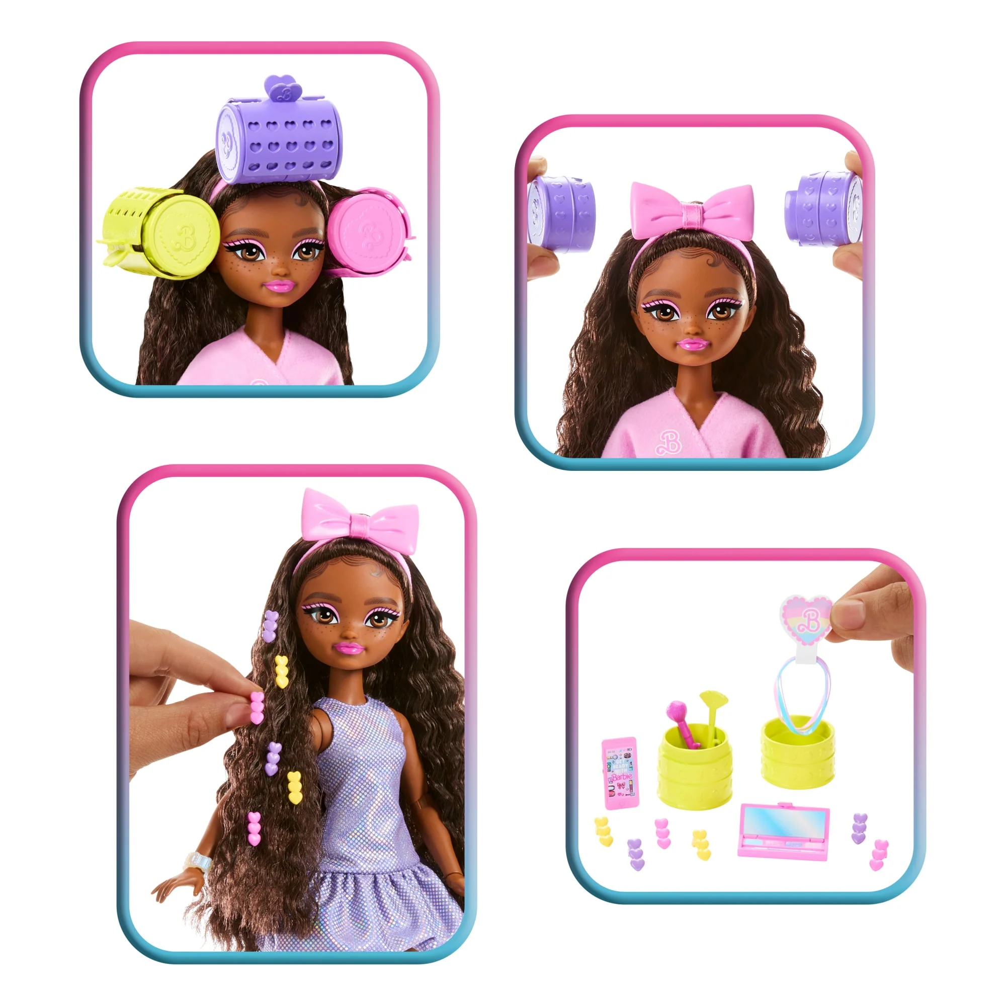 Barbie Dream Besties Brooklyn Wyszykuj się ze mną Lalka + akcesoria Zestaw Zabawka 4+ - Image 3