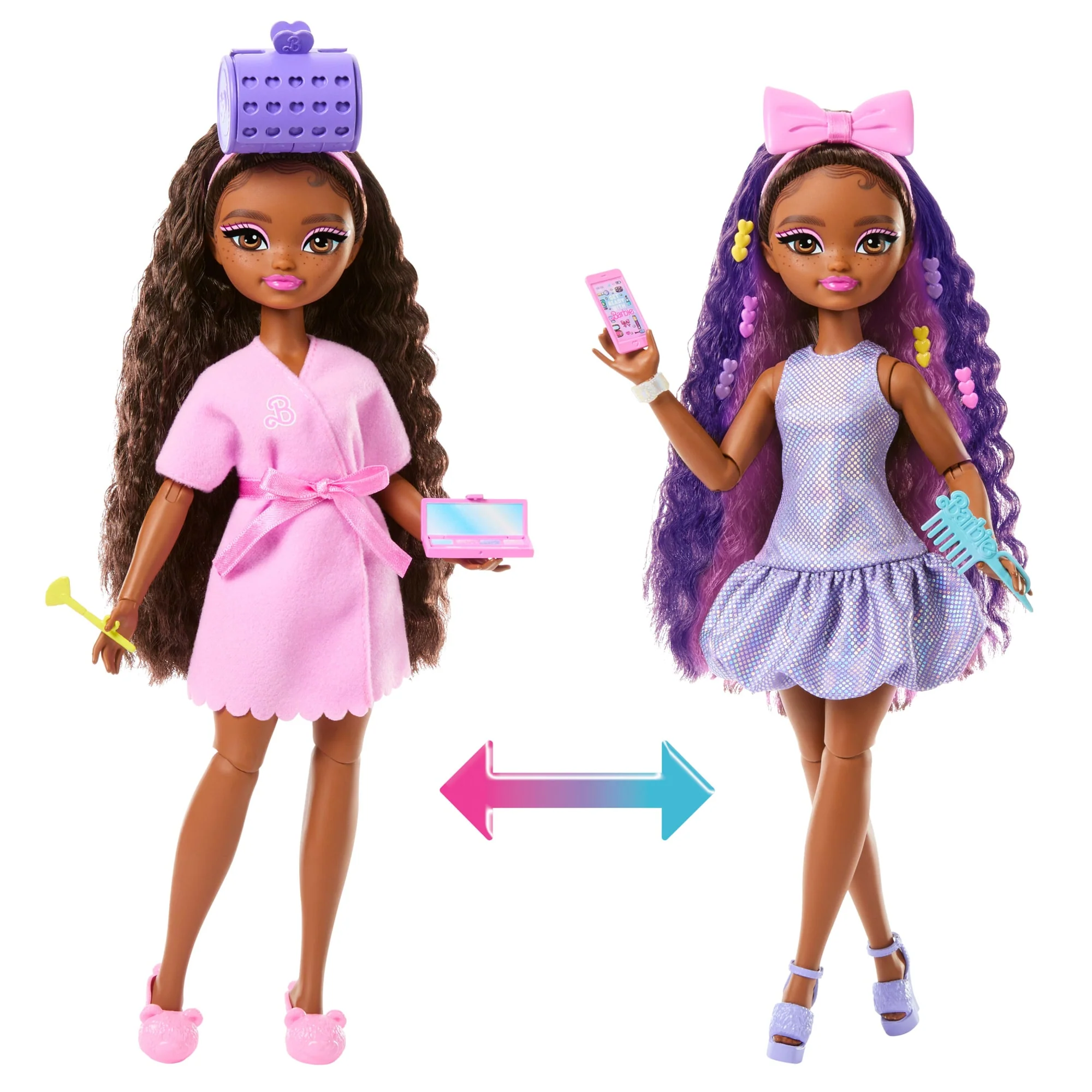 Barbie Dream Besties Brooklyn Wyszykuj się ze mną Lalka + akcesoria Zestaw Zabawka 4+ - Image 6