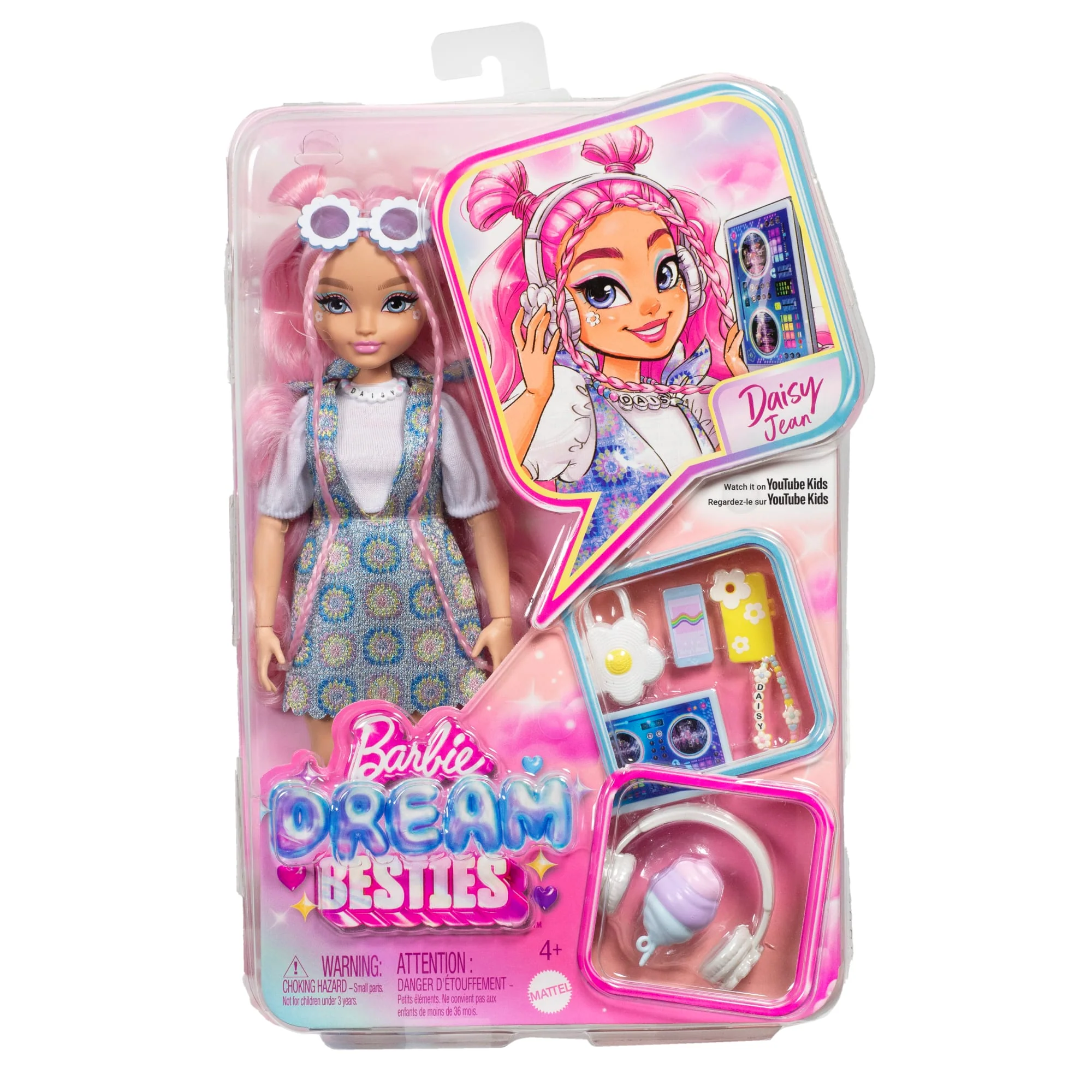 Muñeca De Moda Daisy Jean De Barbie Dream Besties Con 9 Accesorios Temáticos De Música Y DJ - Image 6