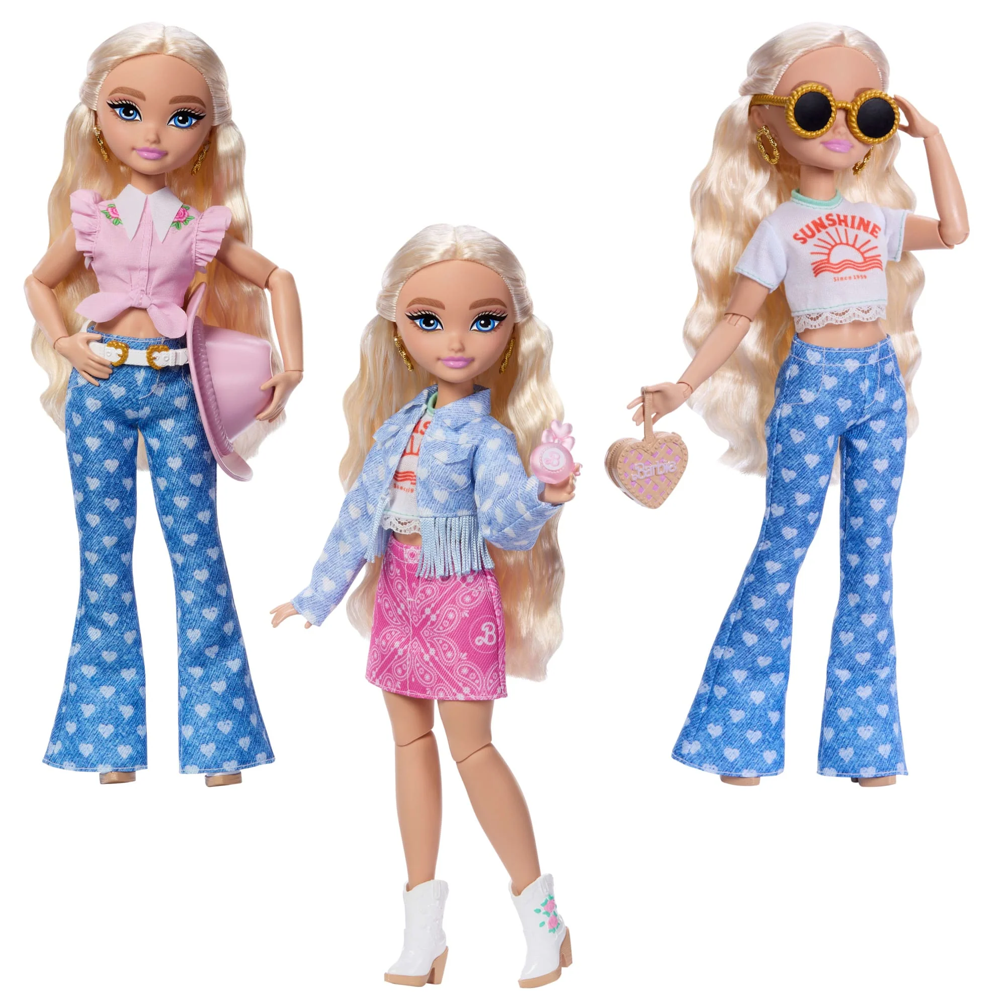 Barbie Dream Besties Festival Kombinleri Seti, Çıkarılabilir Kıyafetleri Ve Aksesuarlarıyla Barbie 'Malibu' Bebek - Image 4