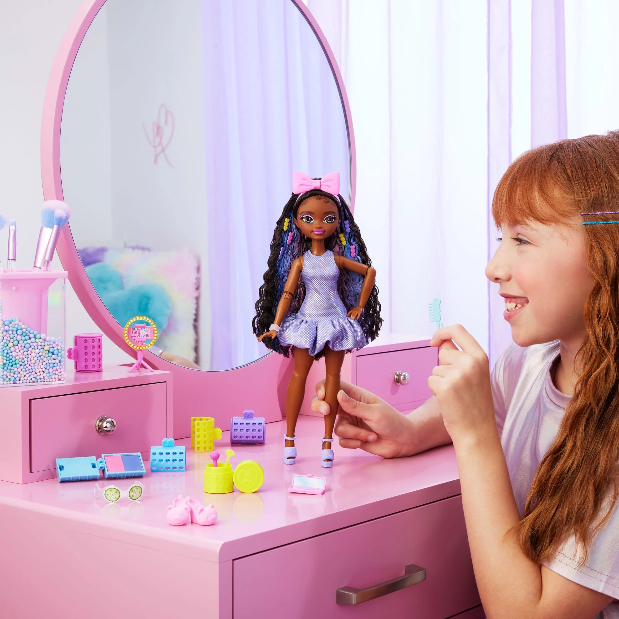 Barbie Dream Besties Wyszykuj się ze mną Lalka + akcesoria Zestaw Zabawka 4+ Mix - Image 6