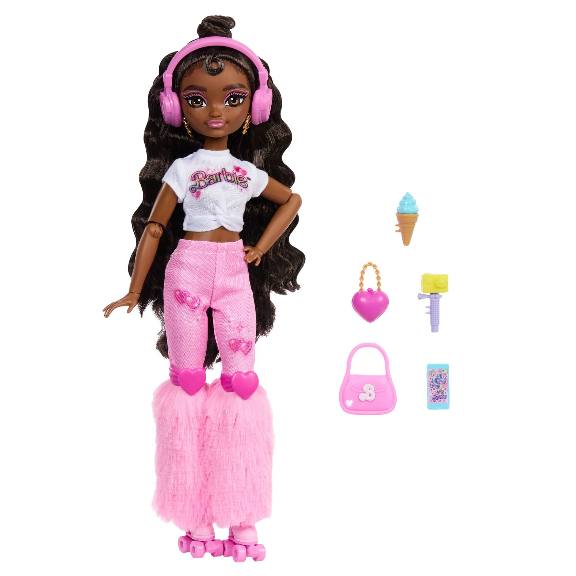 Rüya Arkadaşlar Patenci Barbie 'Brooklyn' Bebek Ile Müzik Ve Video Temalı 9 Aksesuar - Image 3