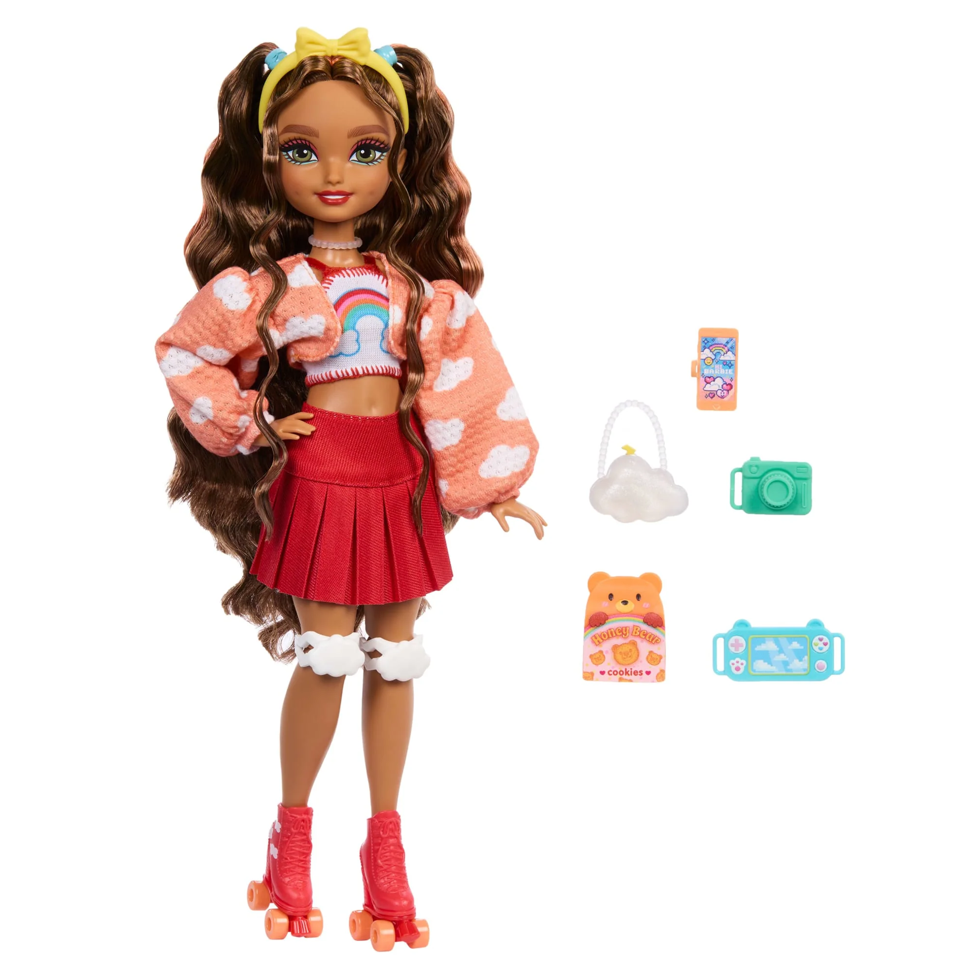 Rüya Arkadaşlar Patenci Barbie Teresa Bebek Ve Video Oyunu Temalı 9 Aksesuar - Image 5